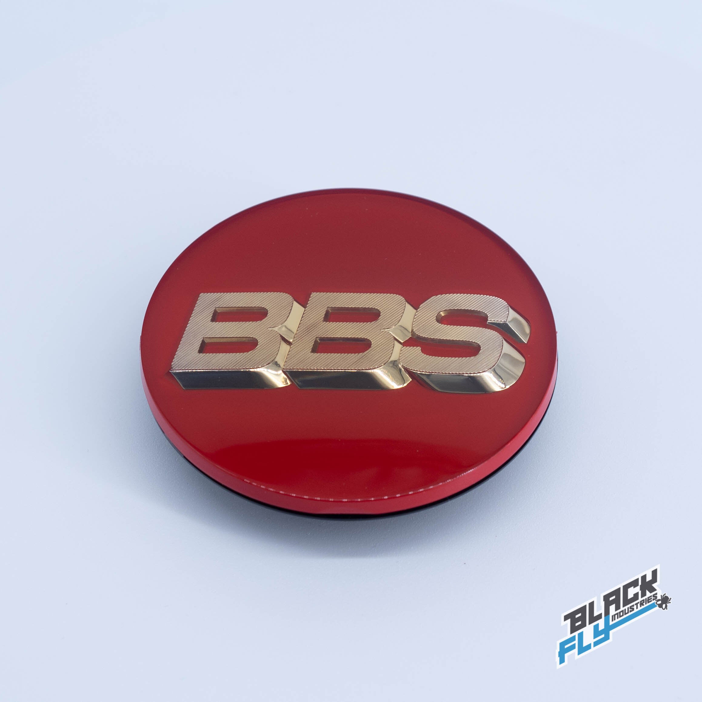 Genuine BBS Red / Gold 3D logo 70mm center cap - Single cap