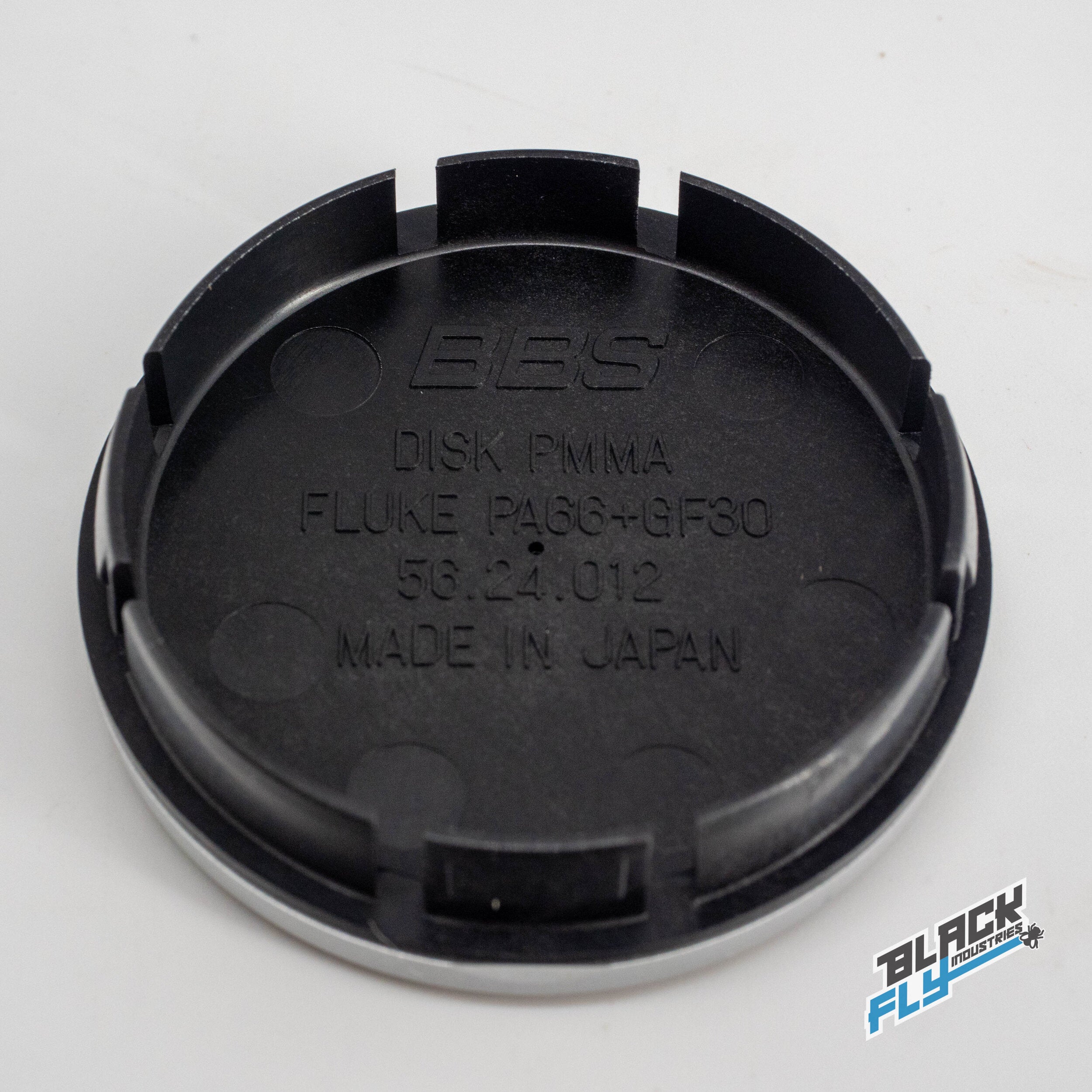 Genuine BBS White Platinum/ Gold 3D Logo 56 mm Cap Set