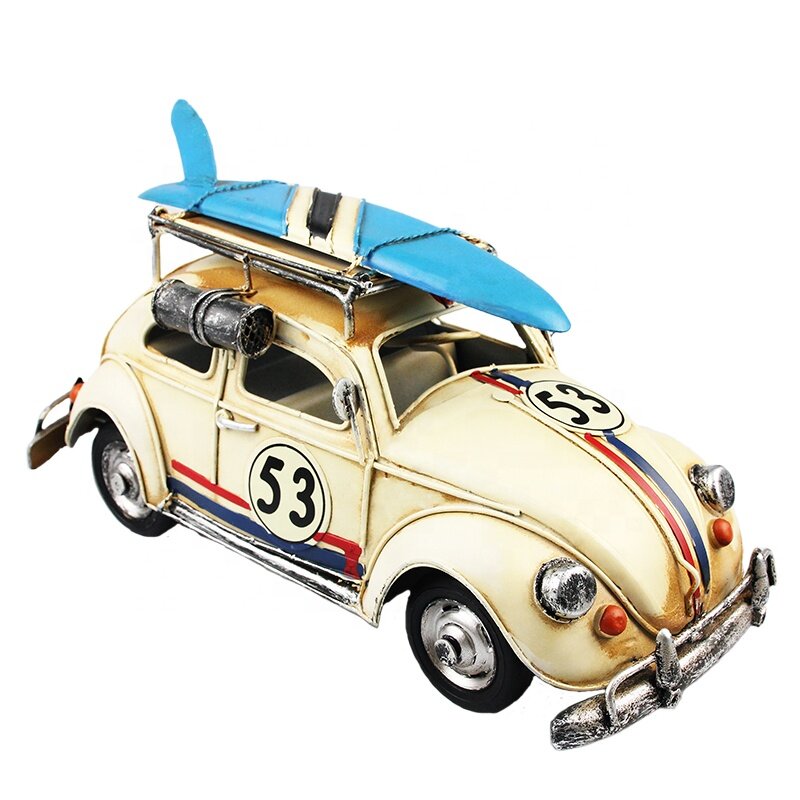 Black Fly Industries Retro Metal Herbie Bug Car Model