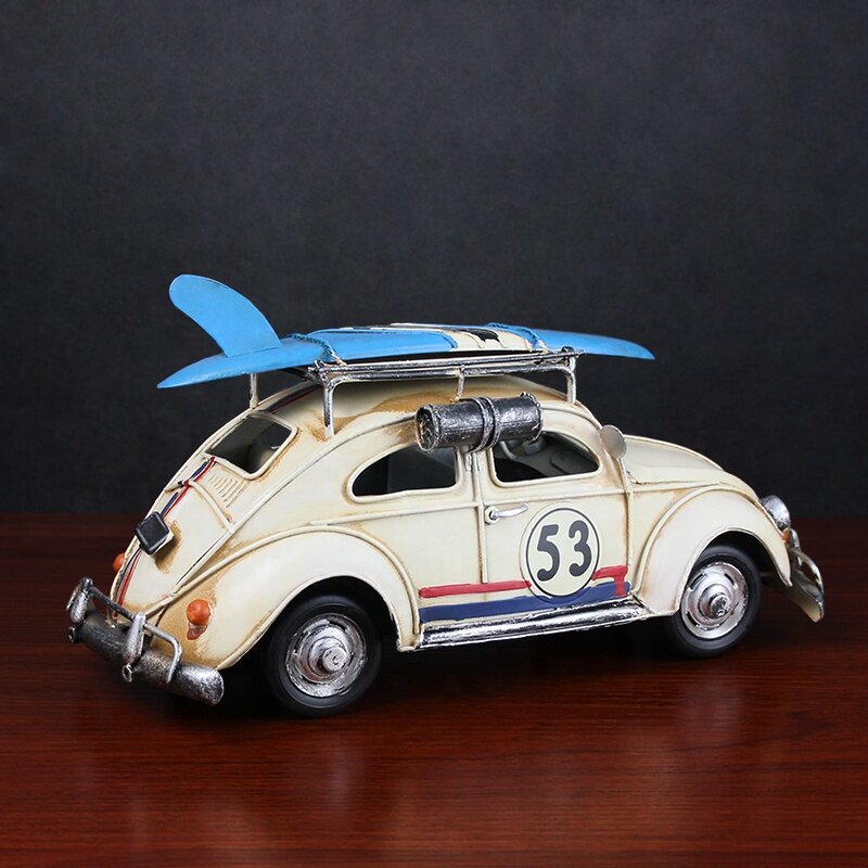 Black Fly Industries Retro Metal Herbie Bug Car Model