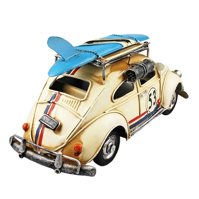 Black Fly Industries Retro Metal Herbie Bug Car Model
