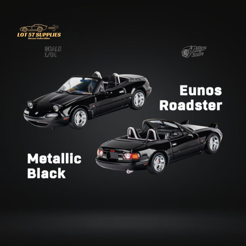 MicroTurbo Eunos Roadster MX-5 Customized Metallic Black 1:64