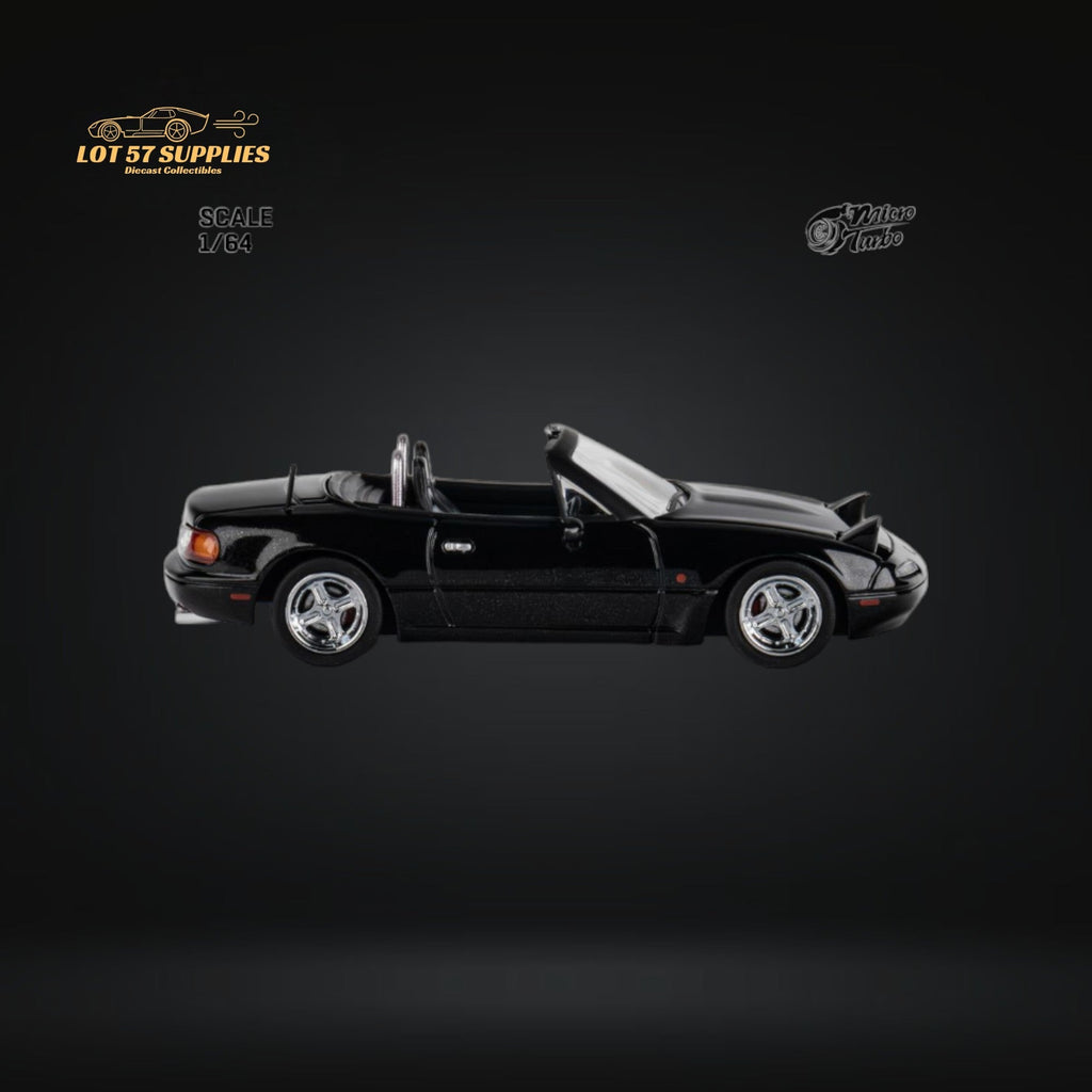 MicroTurbo Eunos Roadster MX-5 Customized Metallic Black 1:64