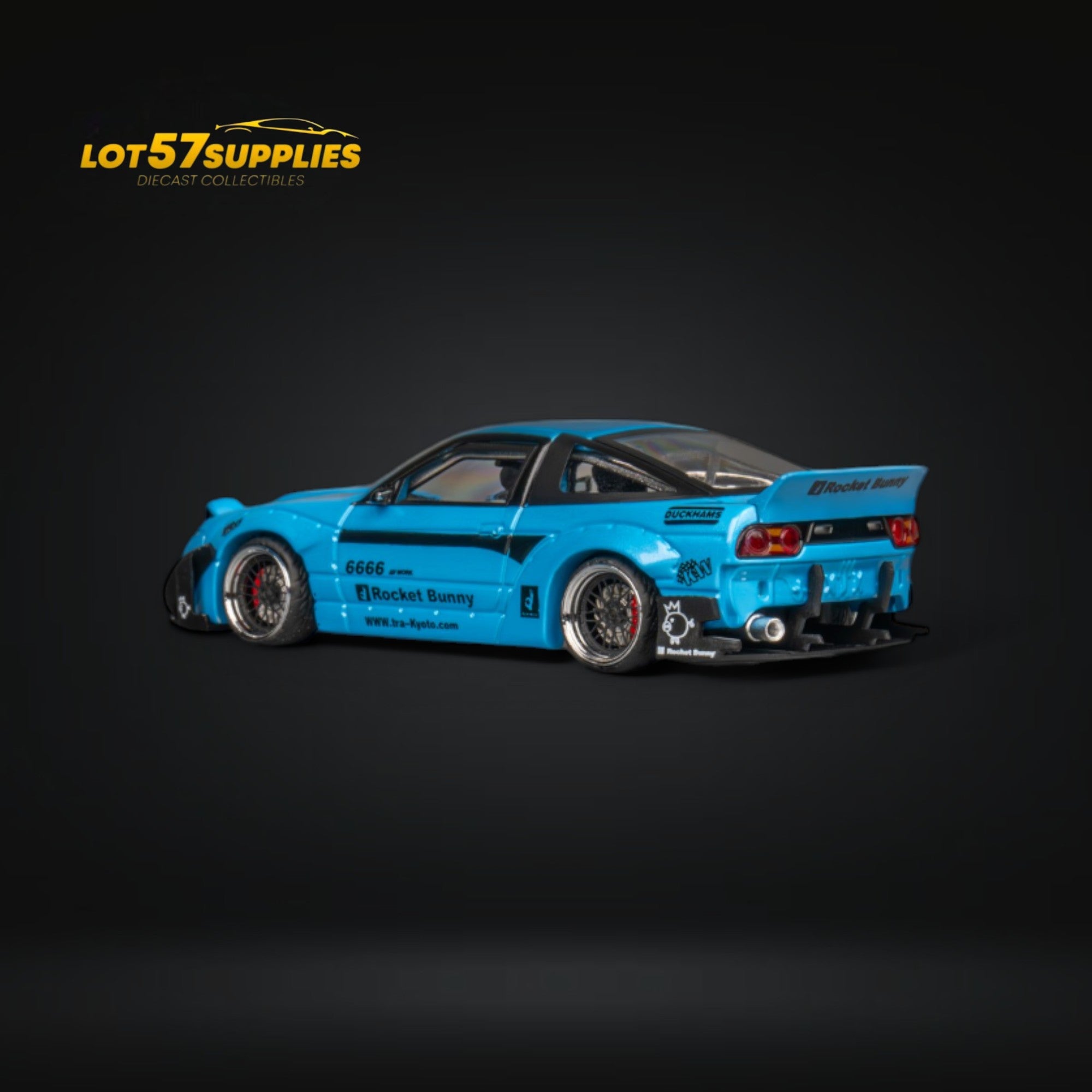 MicroTurbo Nissan 180SX Pandem Rocket Bunny Baby Blue 1:64