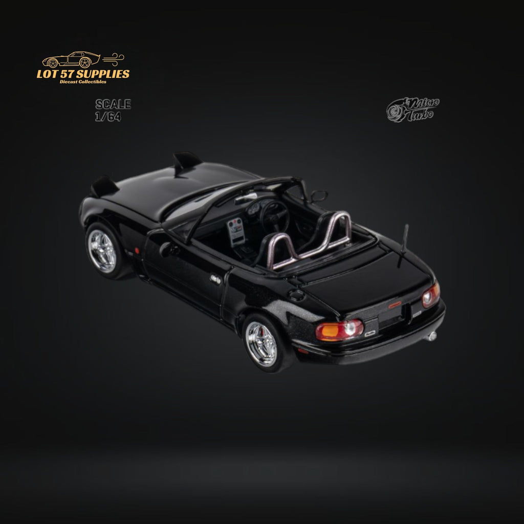 MicroTurbo Eunos Roadster MX-5 Customized Metallic Black 1:64