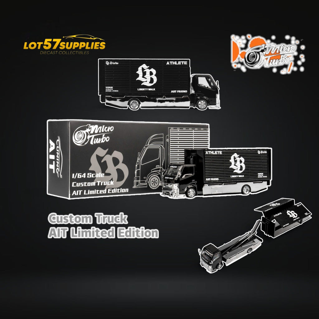 MicroTurbo Hino 300 Custom Box Truck AIT Limited Edition 1:64