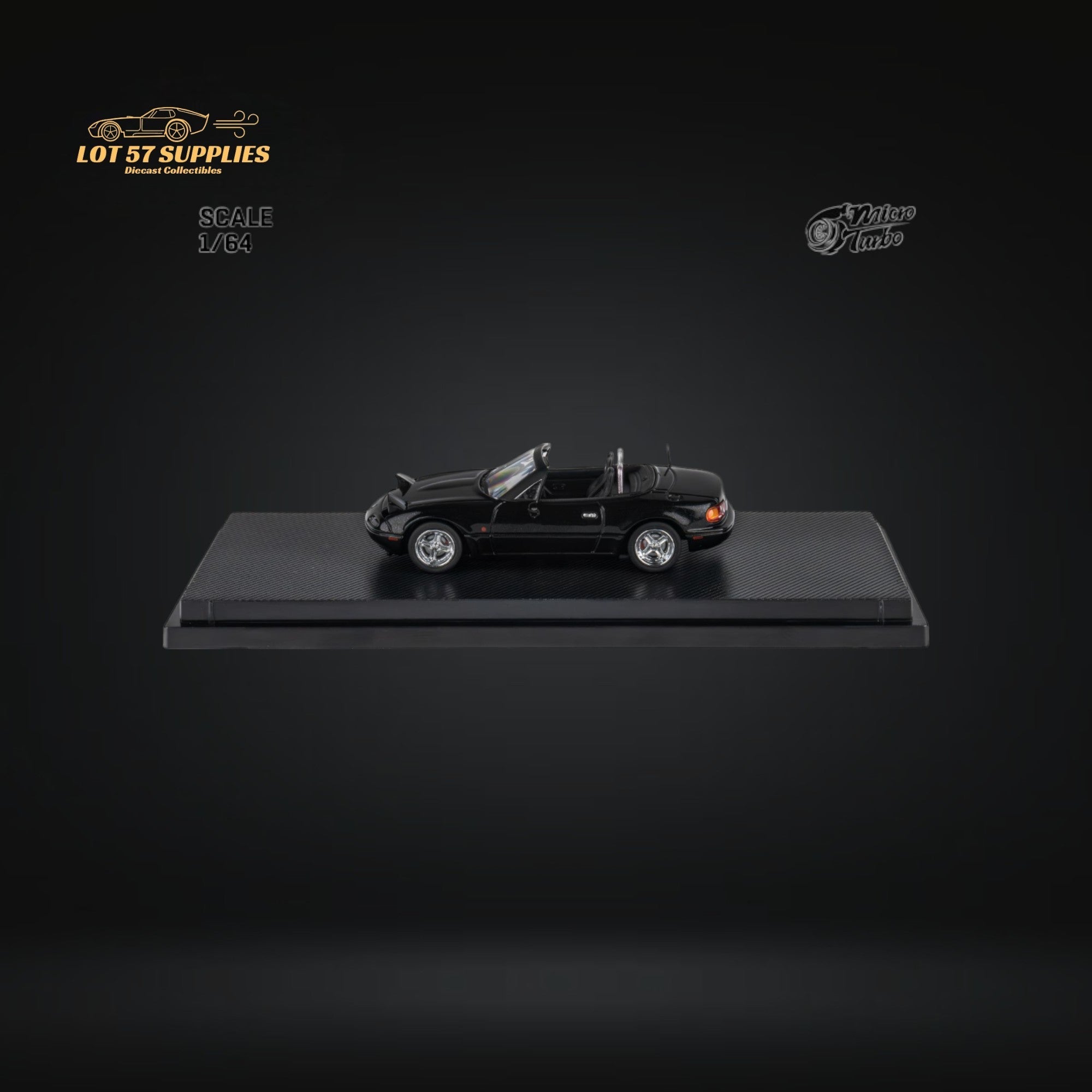 MicroTurbo Eunos Roadster MX-5 Customized Metallic Black 1:64