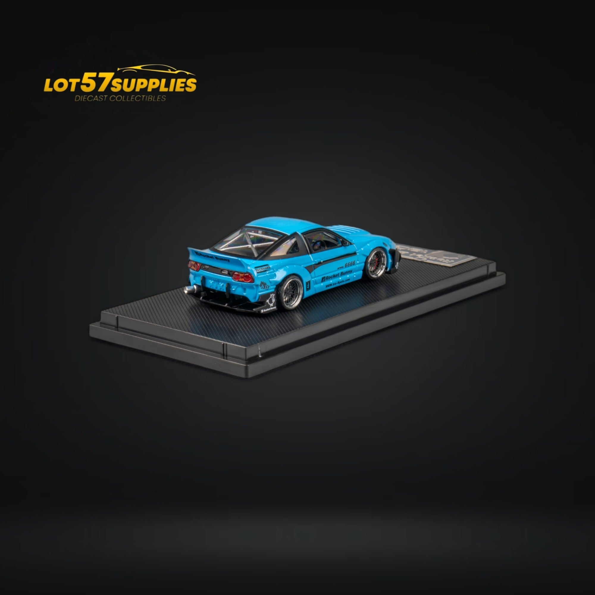 MicroTurbo Nissan 180SX Pandem Rocket Bunny Baby Blue 1:64