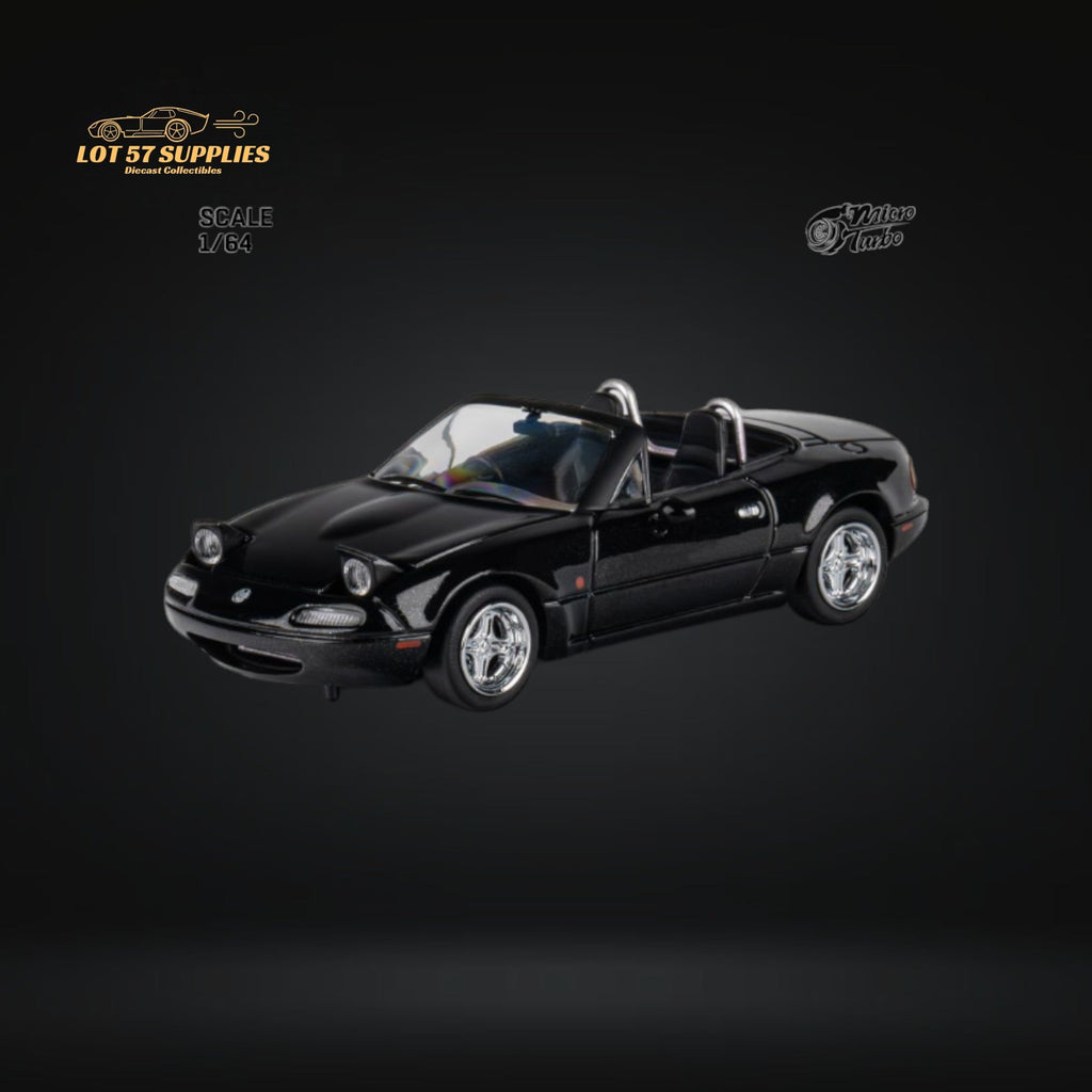MicroTurbo Eunos Roadster MX-5 Customized Metallic Black 1:64