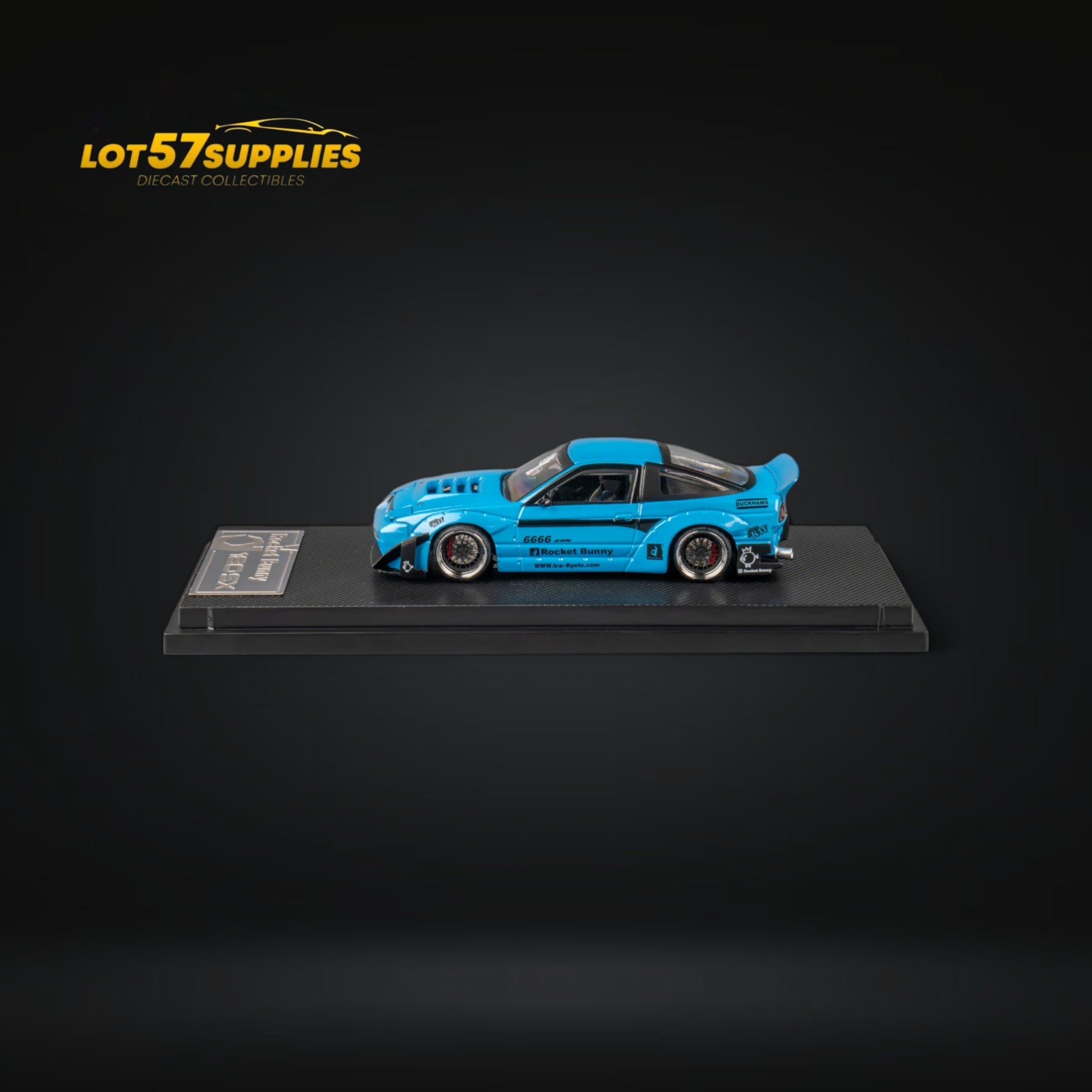 MicroTurbo Nissan 180SX Pandem Rocket Bunny Baby Blue 1:64