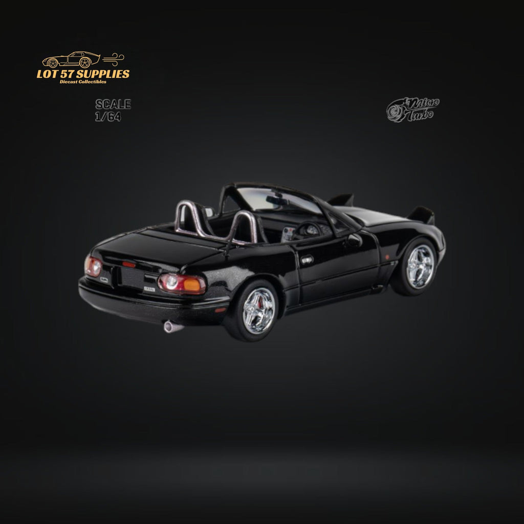 MicroTurbo Eunos Roadster MX-5 Customized Metallic Black 1:64