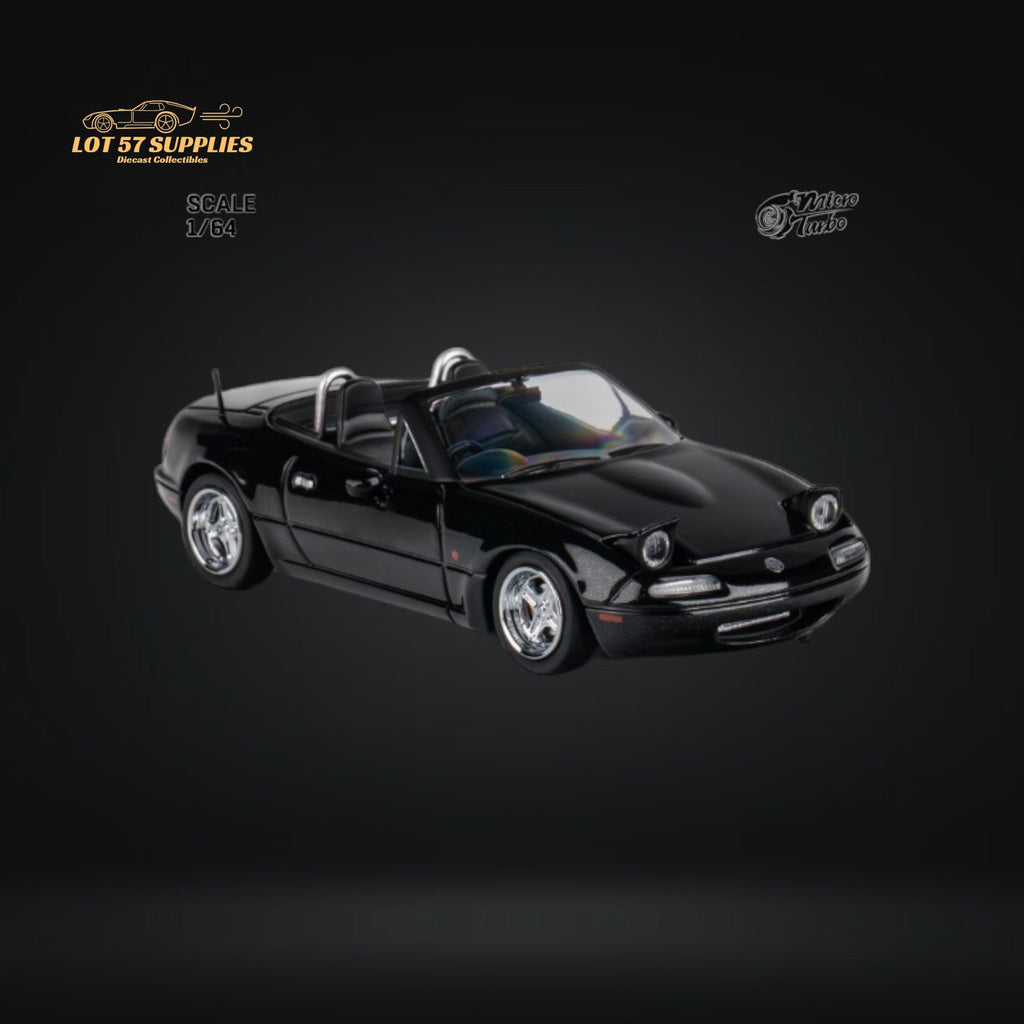 MicroTurbo Eunos Roadster MX-5 Customized Metallic Black 1:64