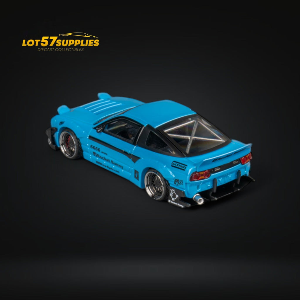 MicroTurbo Nissan 180SX Pandem Rocket Bunny Baby Blue 1:64