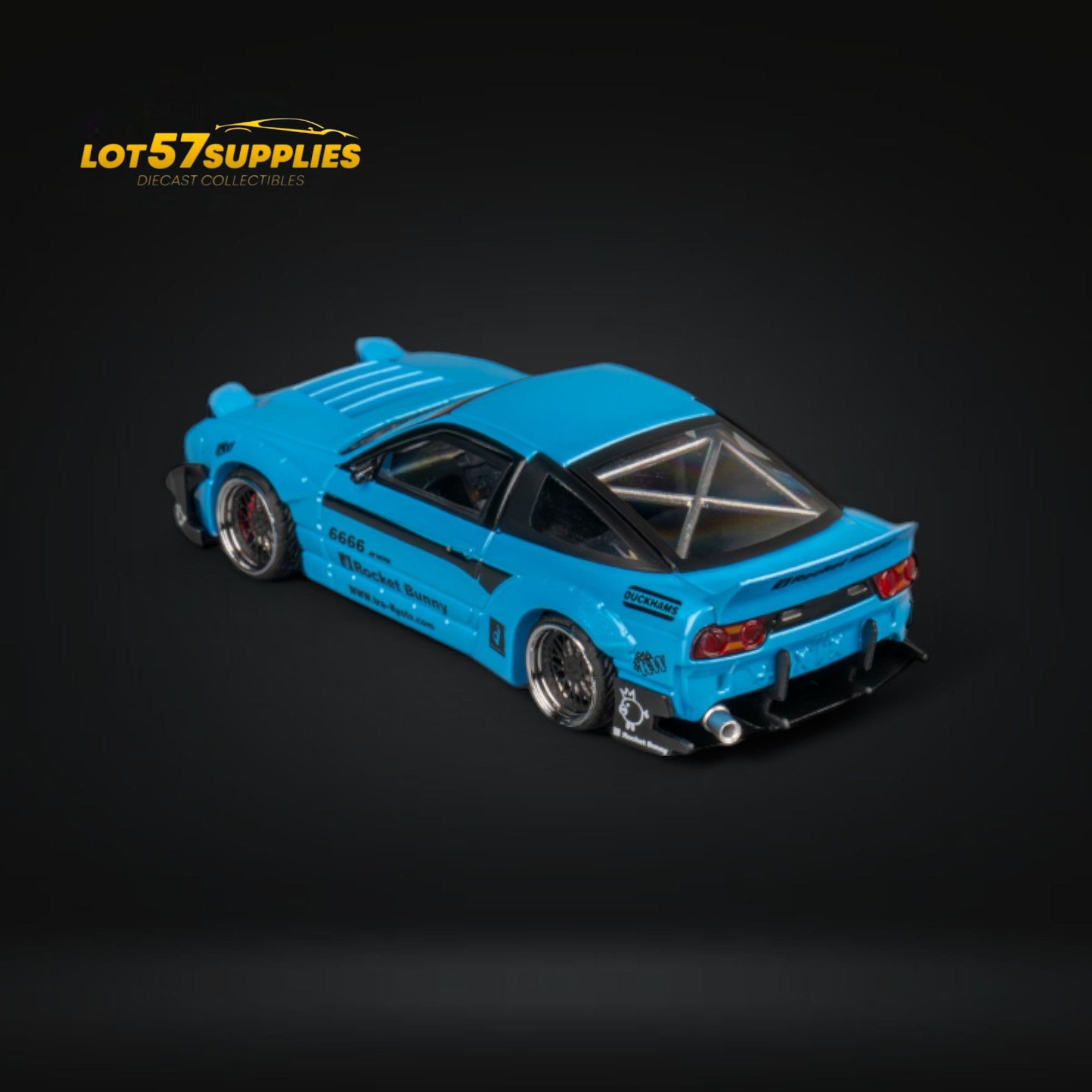 MicroTurbo Nissan 180SX Pandem Rocket Bunny Baby Blue 1:64