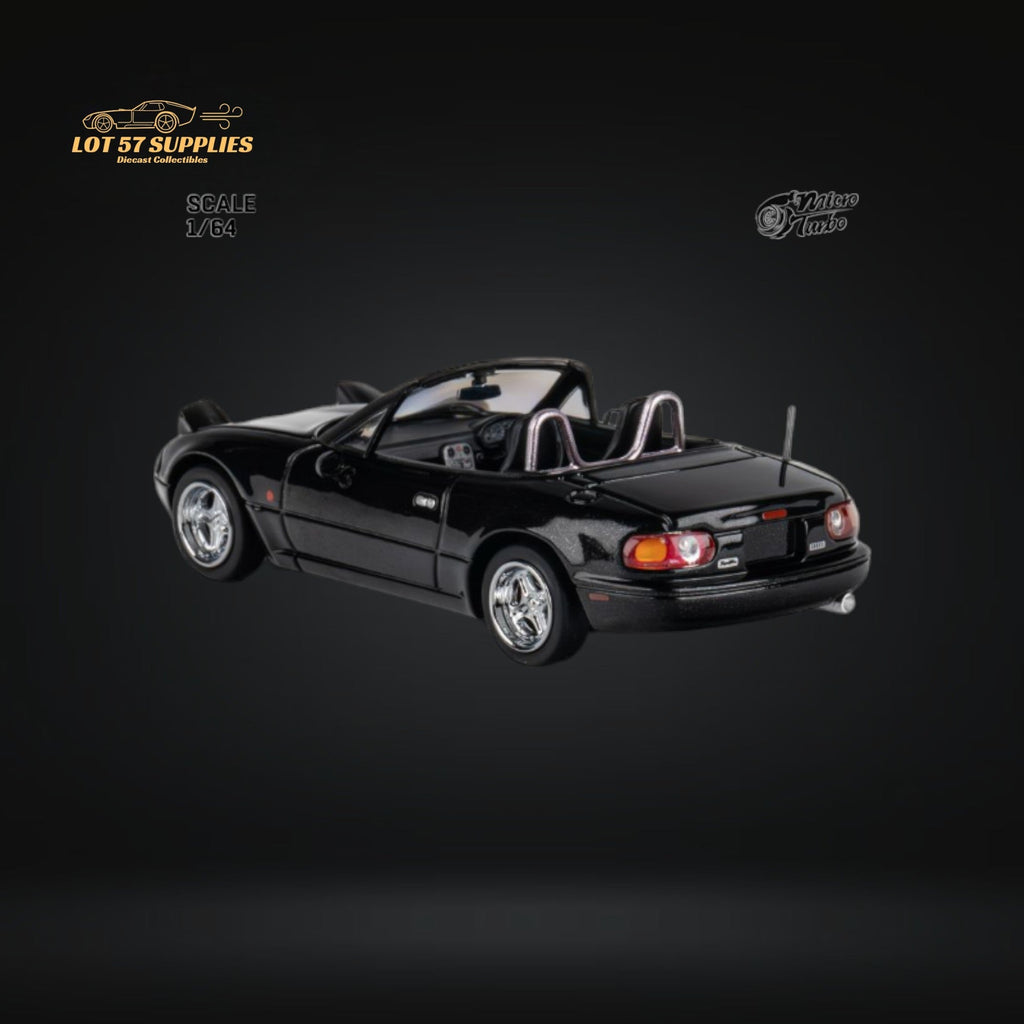 MicroTurbo Eunos Roadster MX-5 Customized Metallic Black 1:64