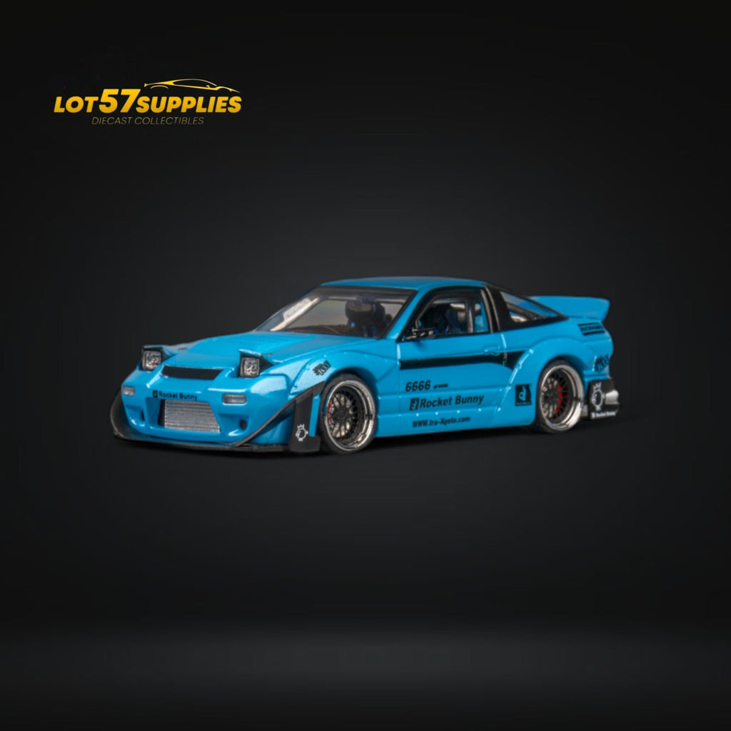 MicroTurbo Nissan 180SX Pandem Rocket Bunny Baby Blue 1:64