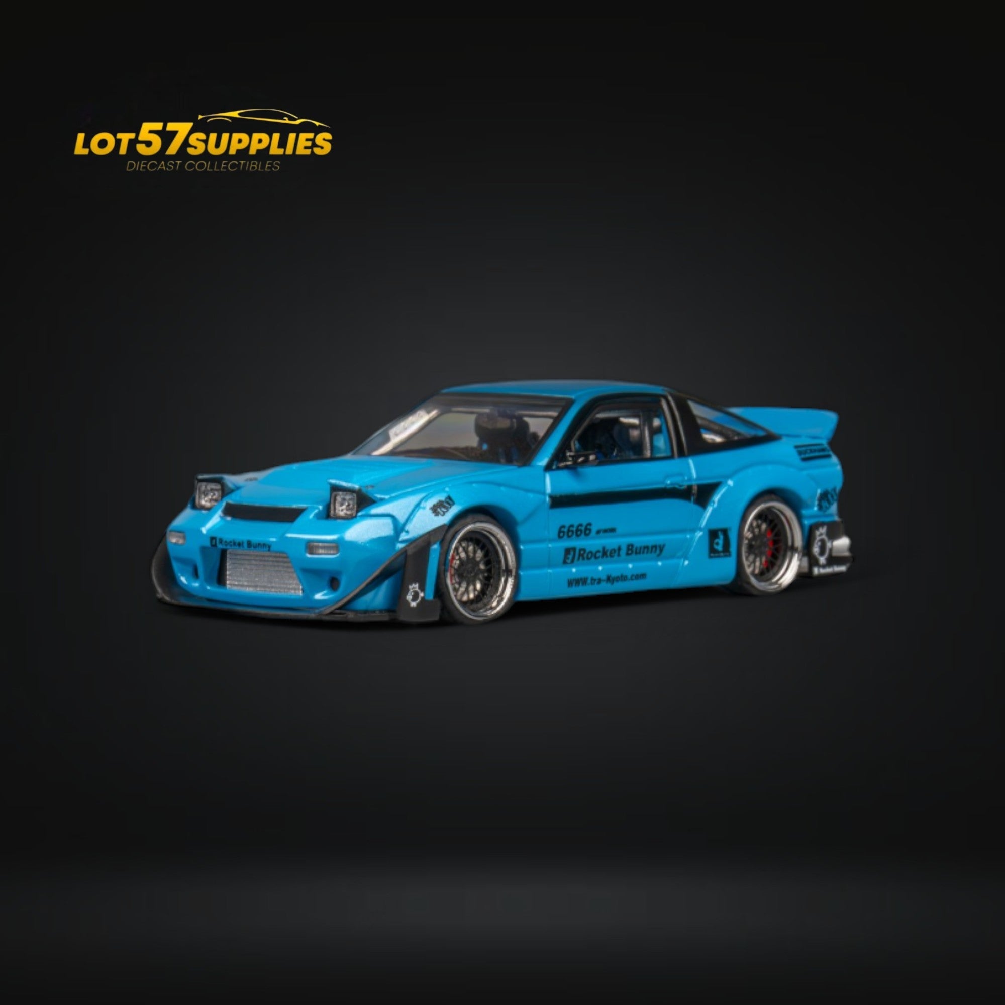 MicroTurbo Nissan 180SX Pandem Rocket Bunny Baby Blue 1:64