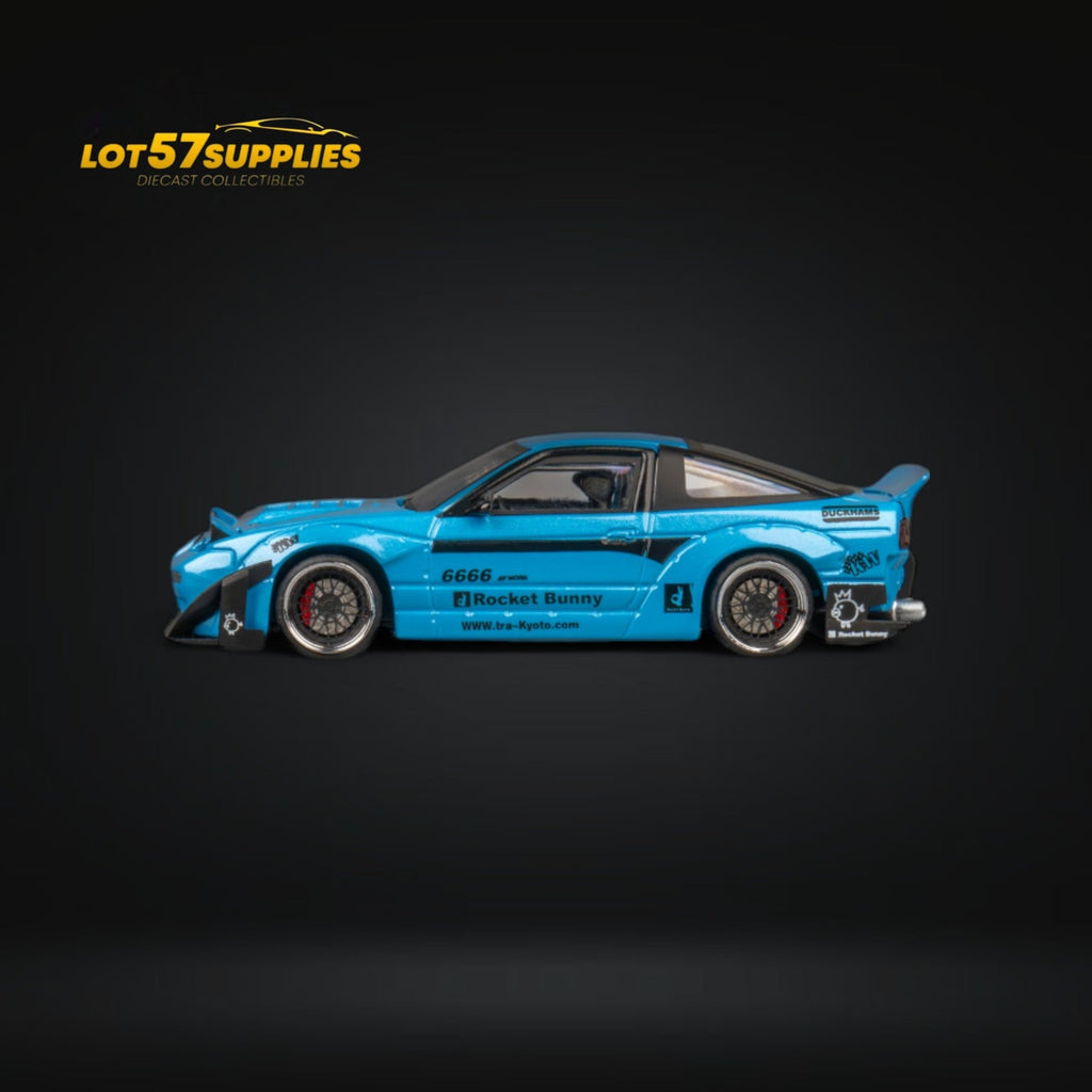 MicroTurbo Nissan 180SX Pandem Rocket Bunny Baby Blue 1:64