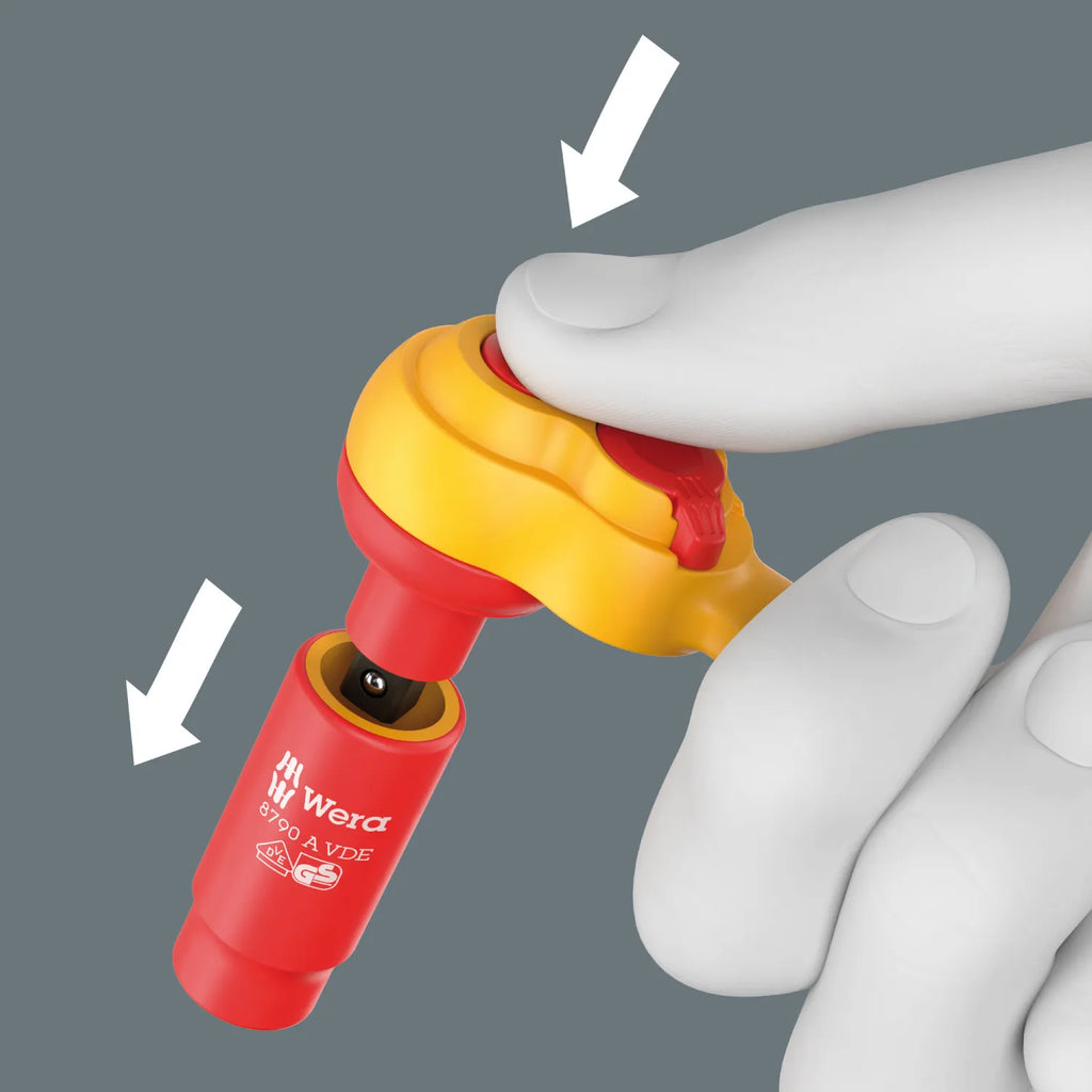 Wera 8007 A VDE Zyklop 1/4" Insulated Ratchet – 1000V Rated (05004866001)