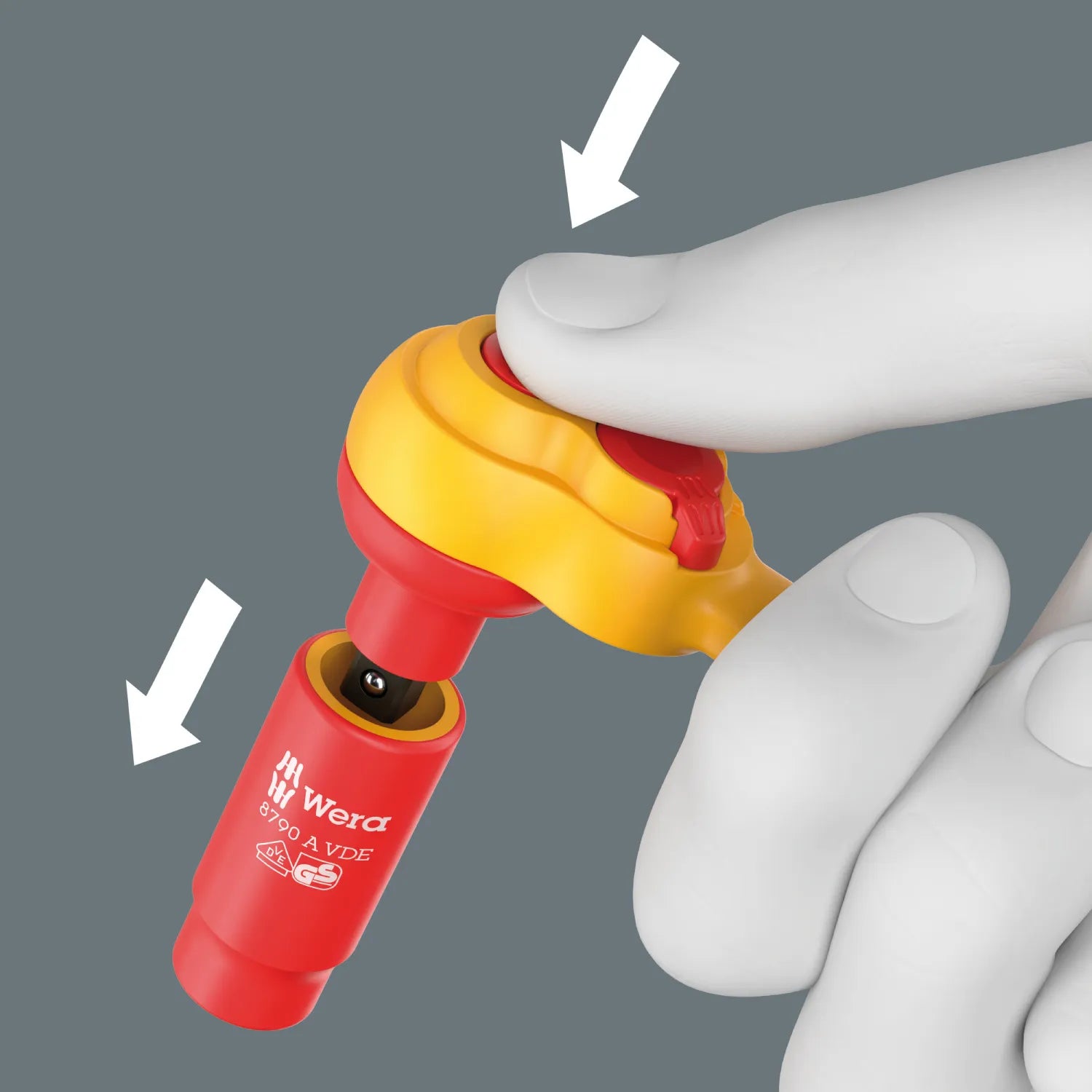 Wera 8007 A VDE Zyklop 1/4" Insulated Ratchet – 1000V Rated (05004866001)
