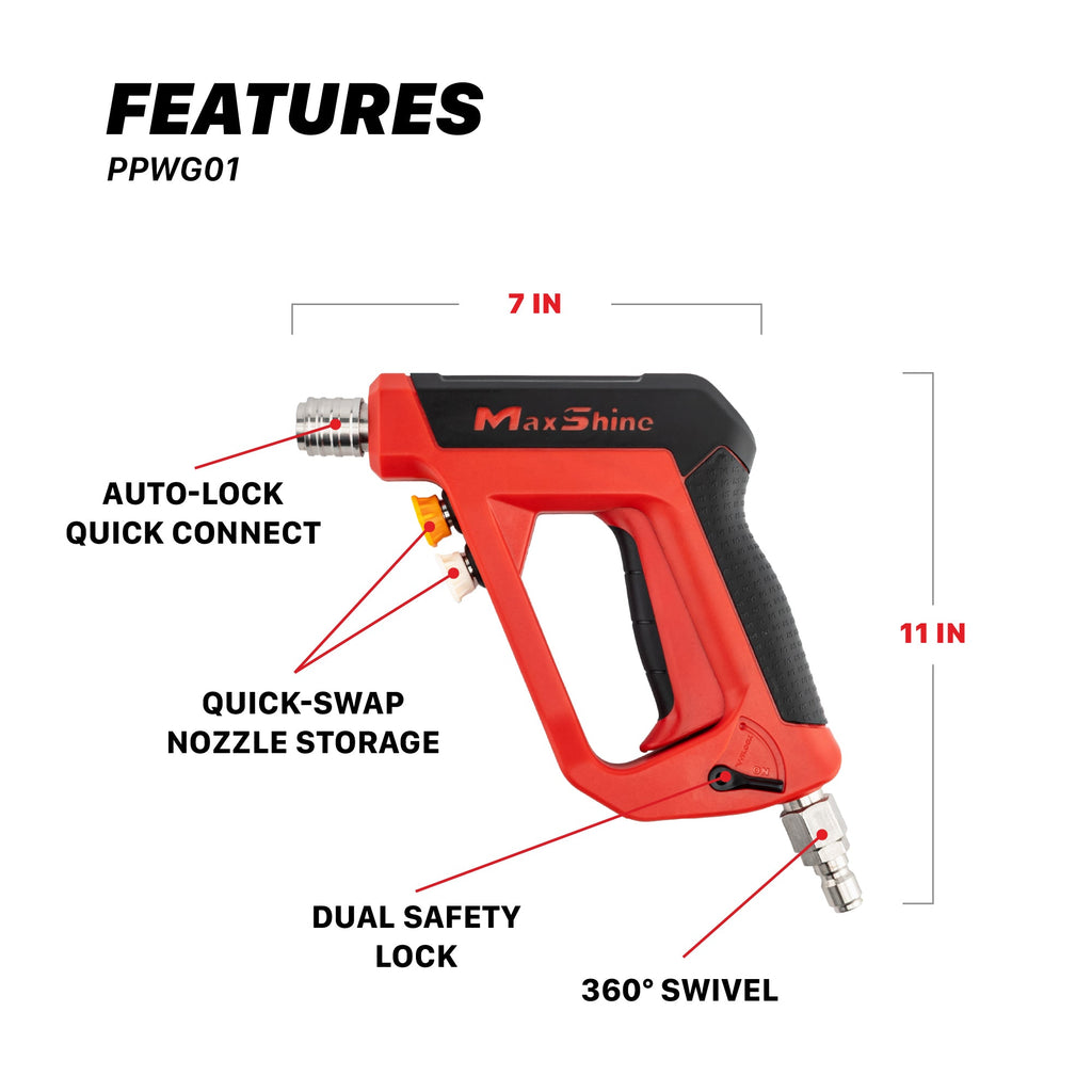 Pressure Washer Gun - Short Wand
