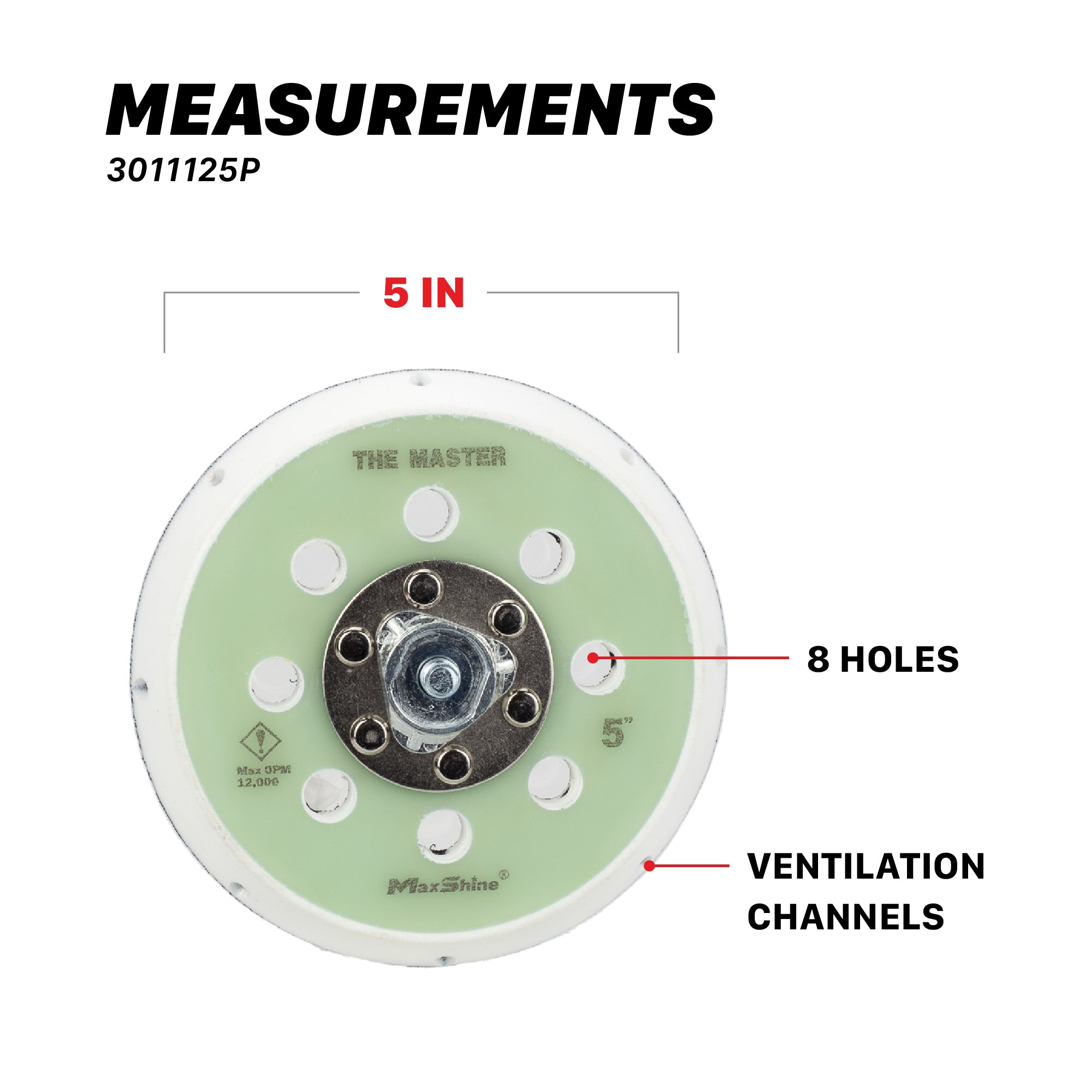 6 inch DA Backing Plates | Pro Series Dual Action Backing Plates - M15 Pro, M21 Pro