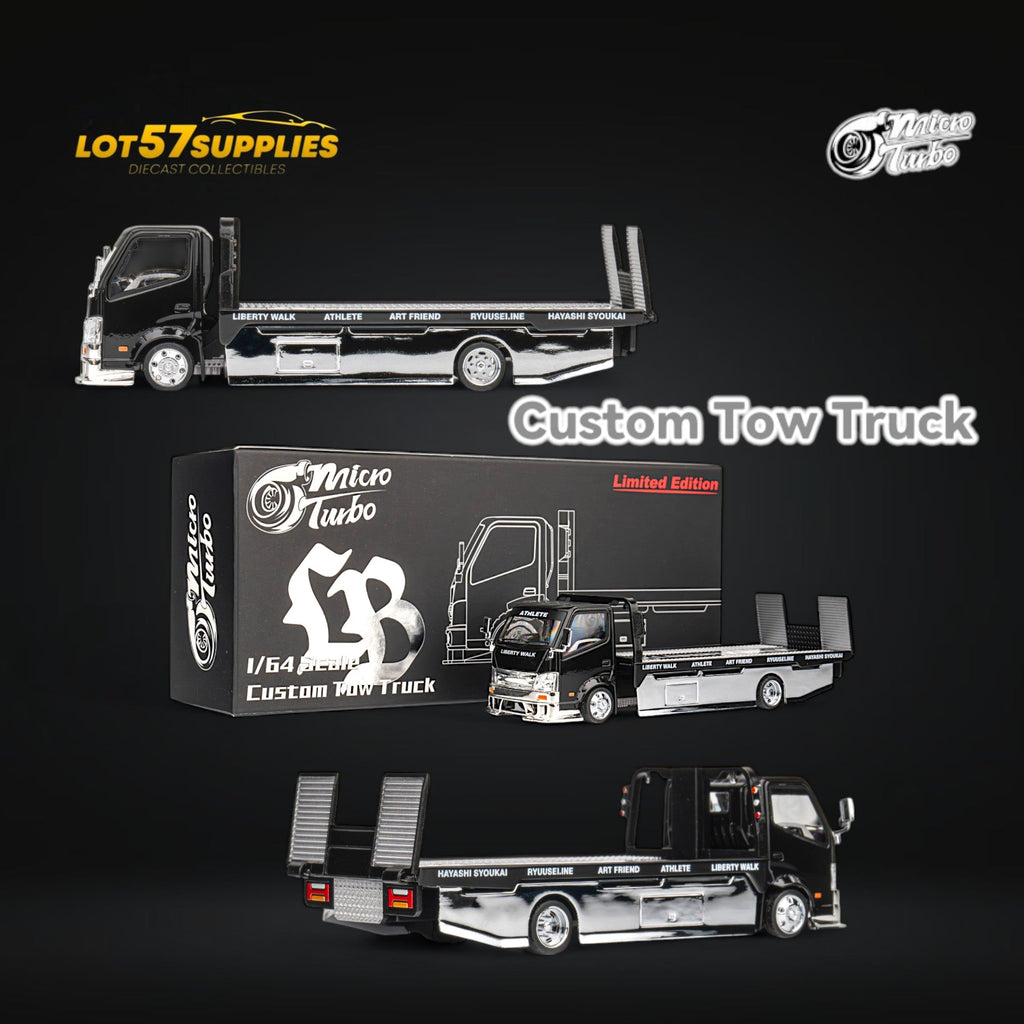 MicroTurbo HINO 300 Custom Flatbed Truck 1:64