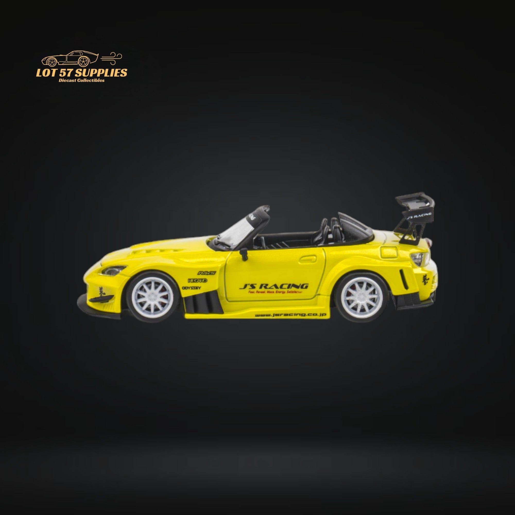 MicroTurbo Honda S2000 JS Racing Indy Yellow Pearl 1:64