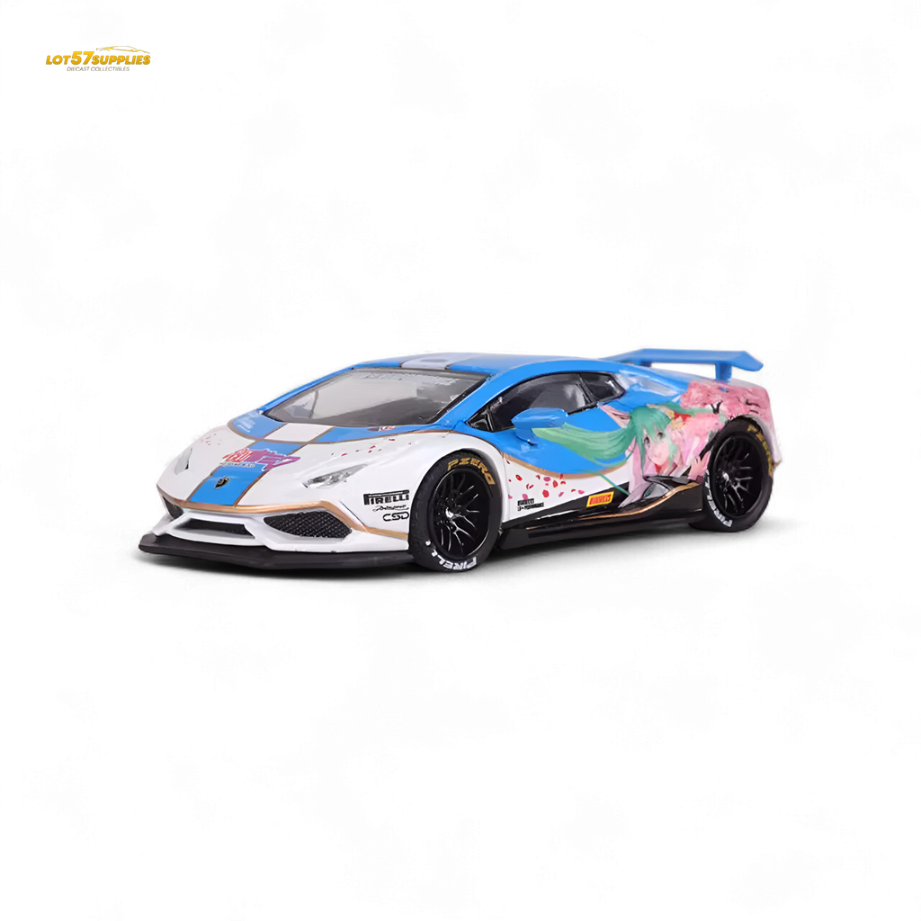 King Model Lamborghini Huracan LP610 Hatsune Blue 1:64