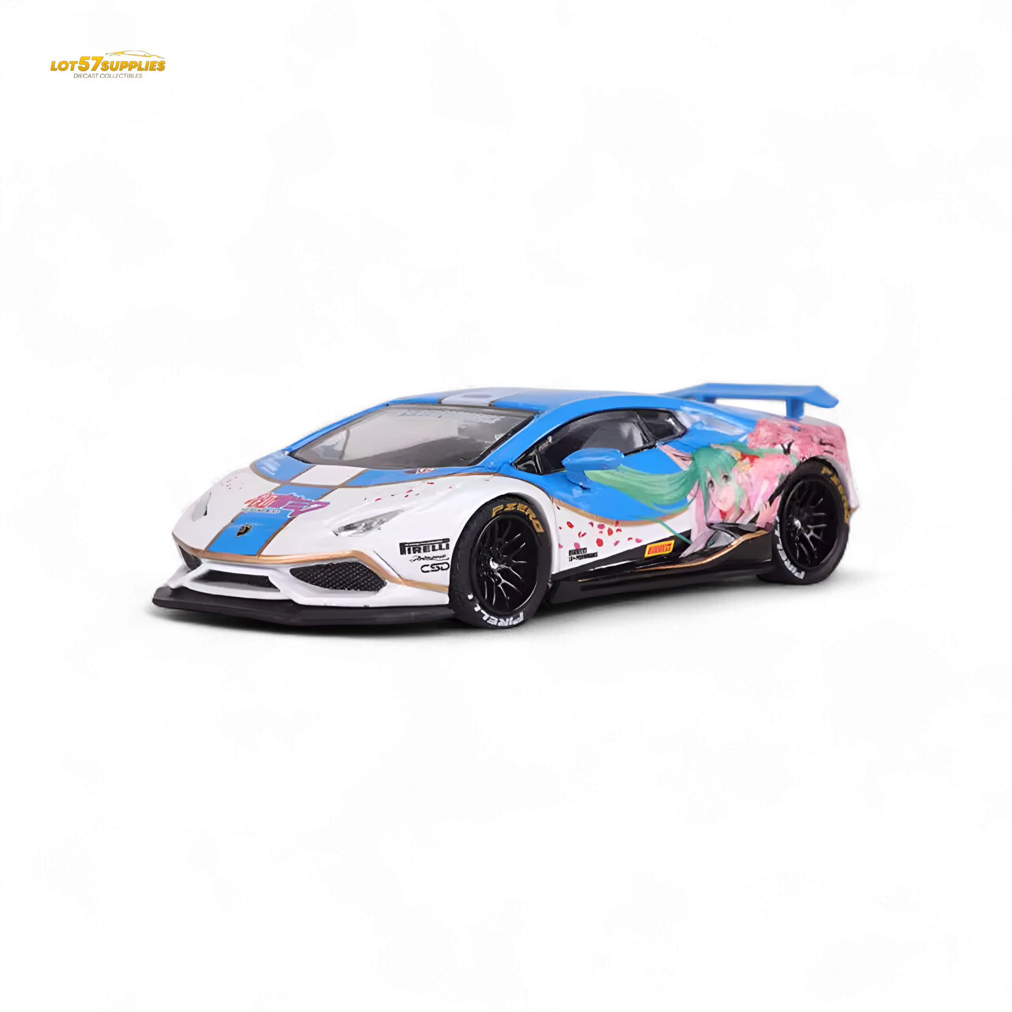 King Model Lamborghini Huracan LP610 Hatsune Blue 1:64