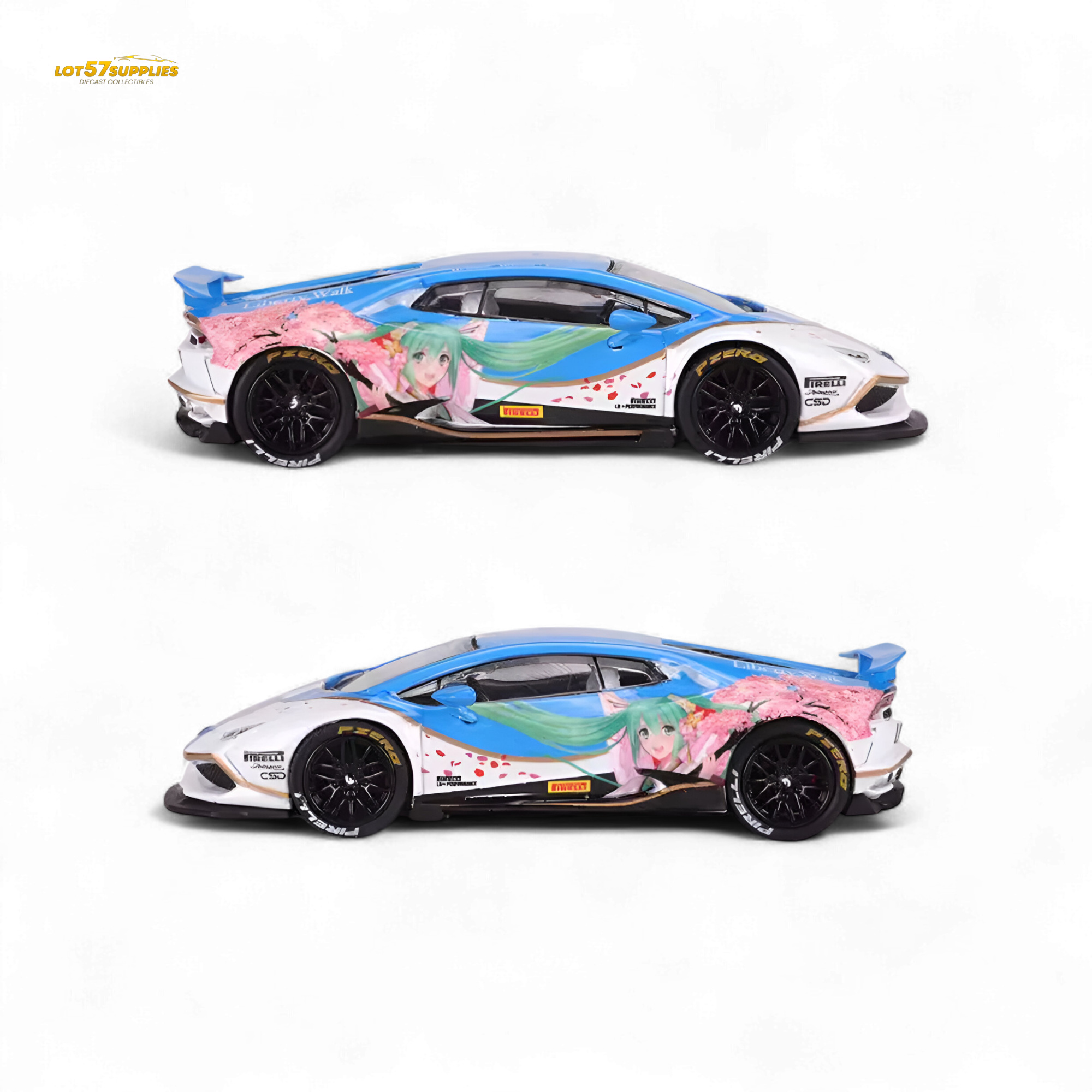 King Model Lamborghini Huracan LP610 Hatsune Blue 1:64