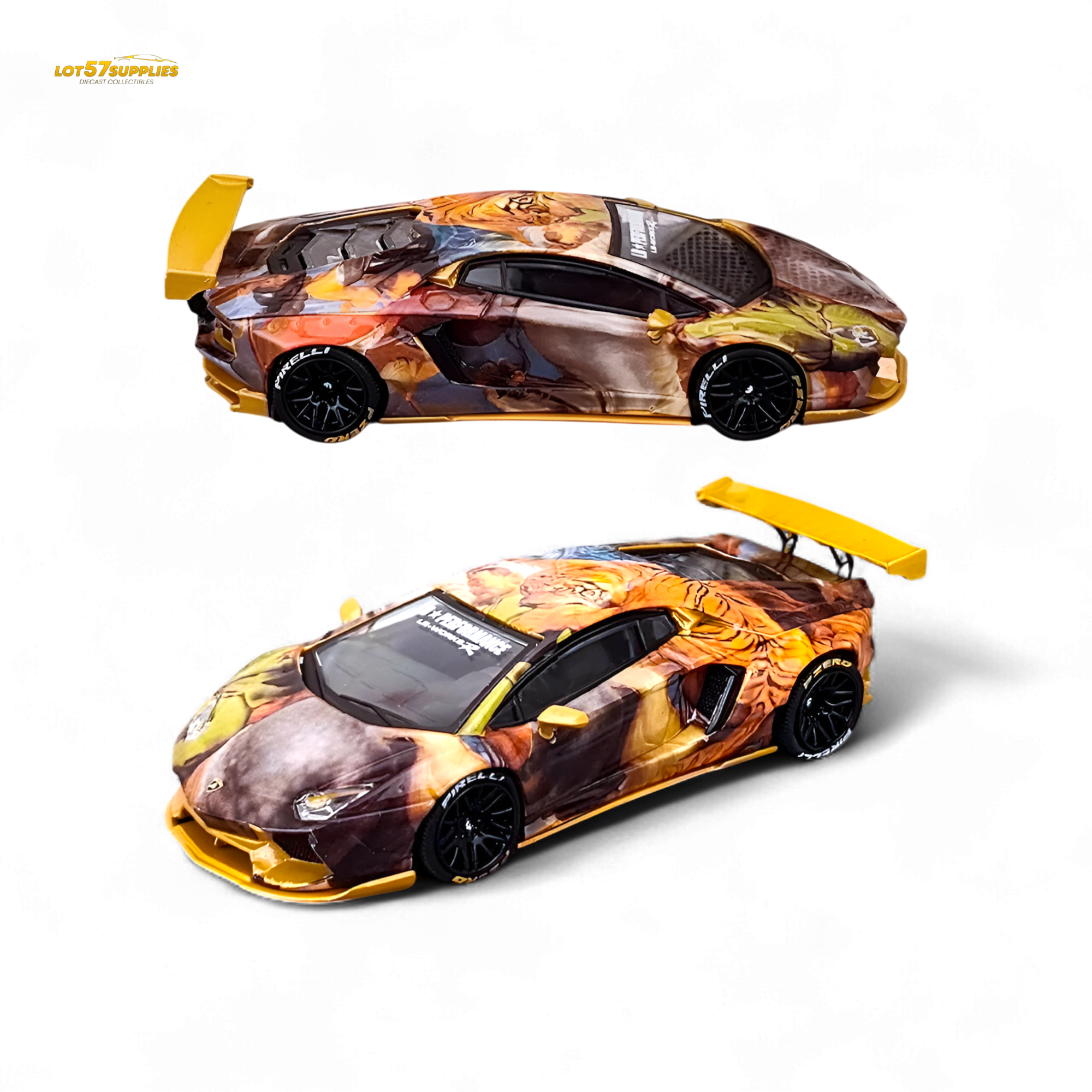 King Model Lamborghini Aventador LP700-4 Tiger Racing 1:64