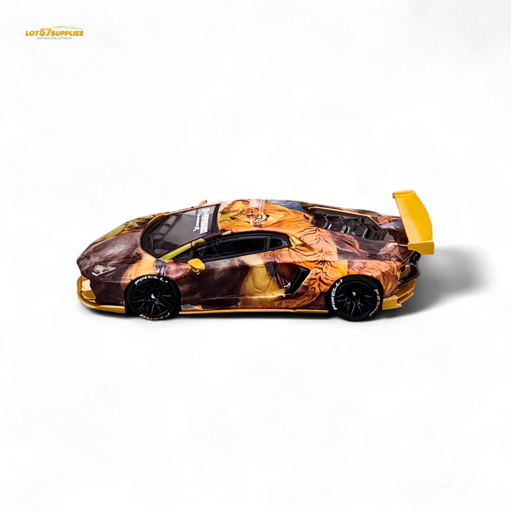 King Model Lamborghini Aventador LP700-4 Tiger Racing 1:64