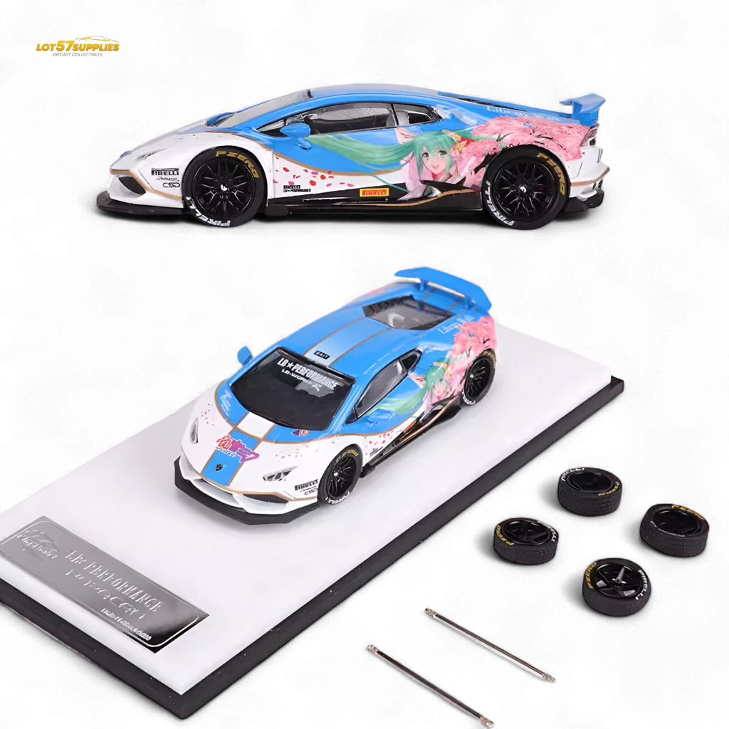 King Model Lamborghini Huracan LP610 Hatsune Blue 1:64