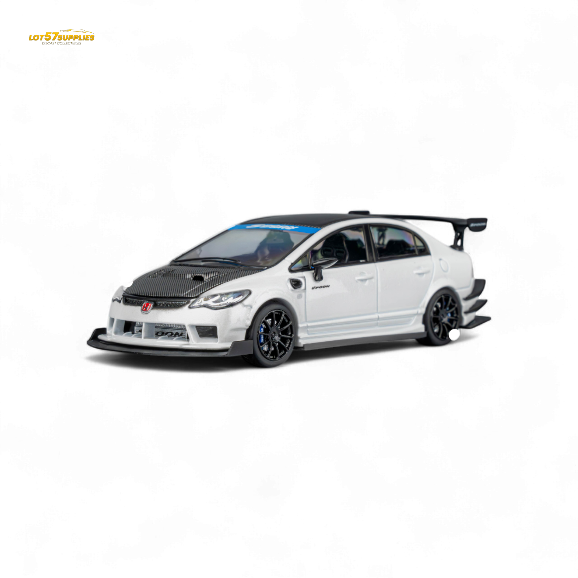 MicroTurbo Honda Civic Type R FD2 Spoon Sports Metallic White 1:64