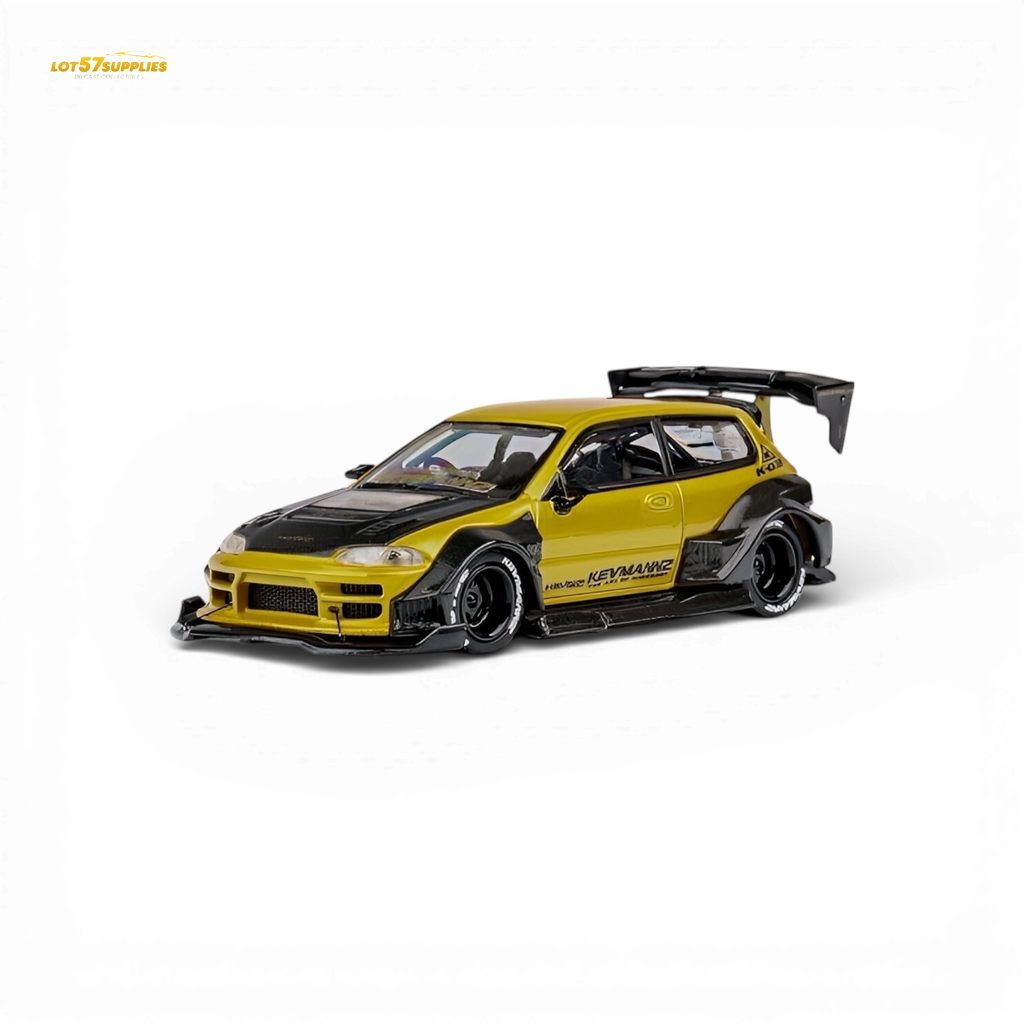 DCM Kevmannz Civic EG Ver.1 Gold Carbon Fiber Long Tail 1:64