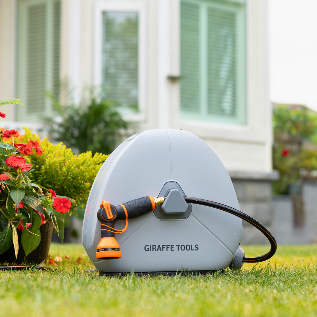 Ground-Mounted Retractable Hose Reel 82ft-130ft