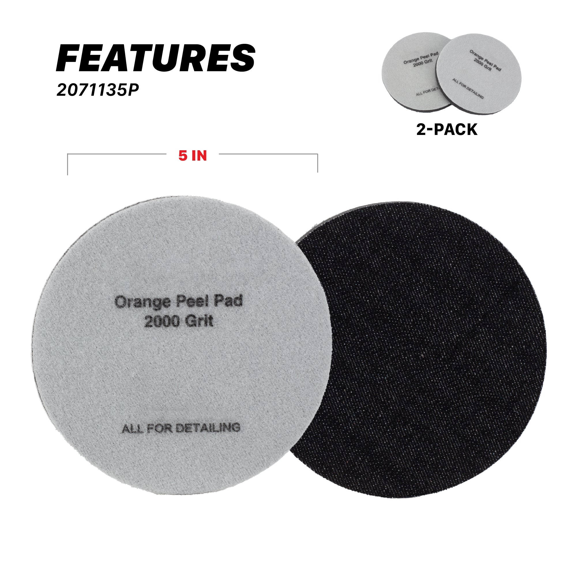 Orange Peel Pads - 2000, 3000 Grit (2 Pack)