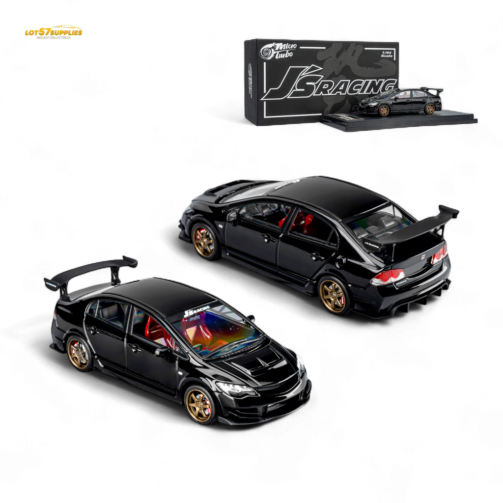MicroTurbo FD2 J'S Racing Metallic Black 1:64