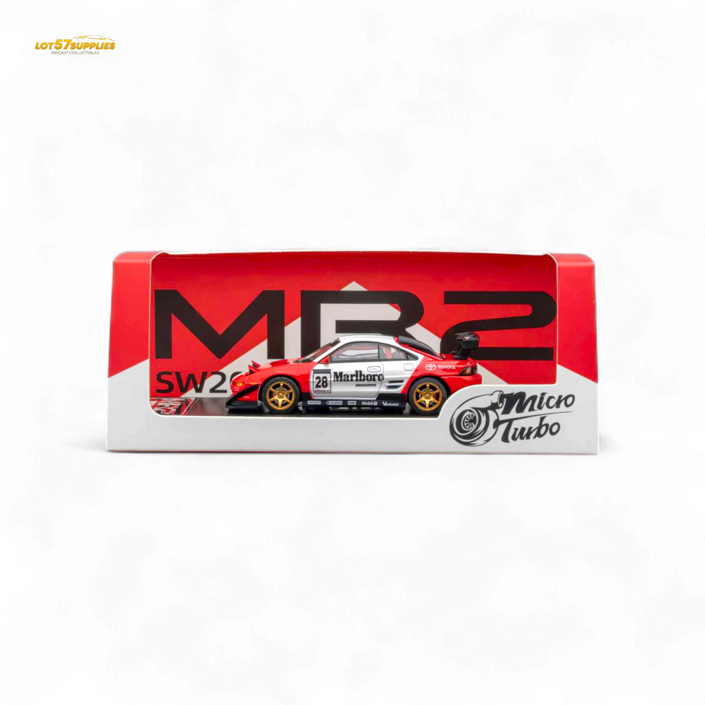 (Pre-Order) MicroTurbo Toyota MR2 Red & White Racing Livery 1:64