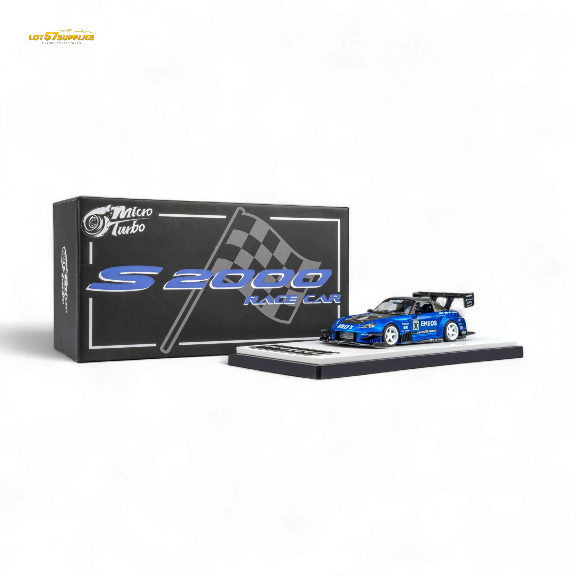 MicroTurbo Honda S2000 ENEOS #00 TOP FUEL - Candy Blue 1:64