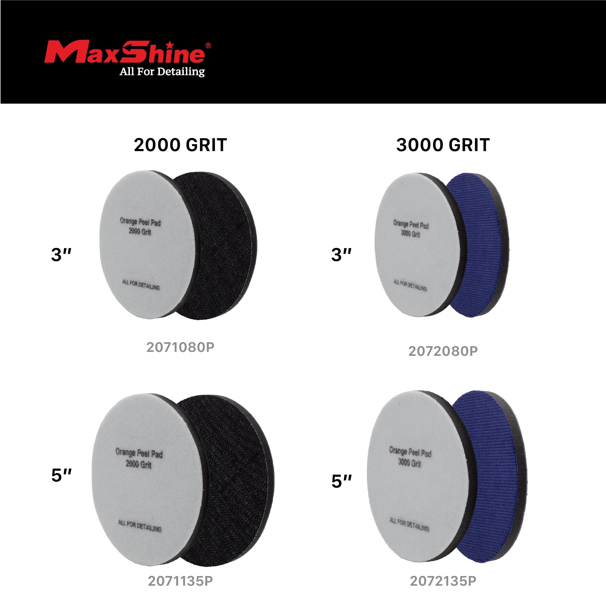 Orange Peel Pads - 2000, 3000 Grit (2 Pack)