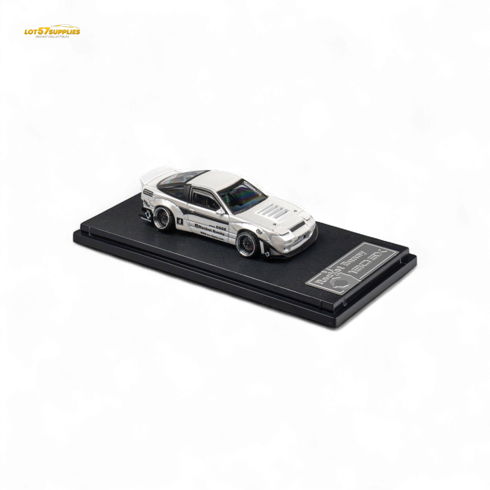 MicroTurbo Nissan 180SX Pandem Rocket Bunny White 1:64