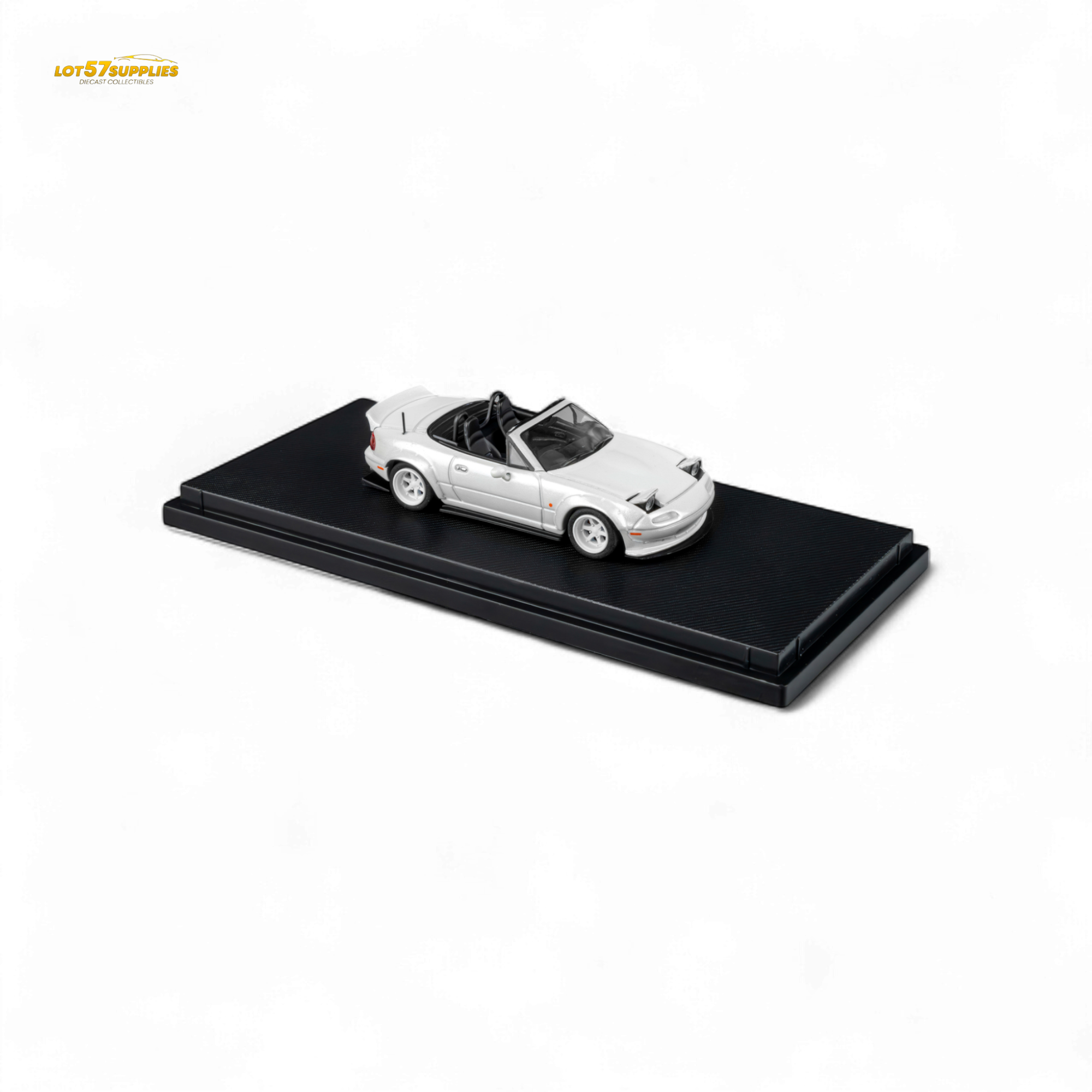 MicroTurbo Custom MX5 Rocket Bunny Metallic White 1:64