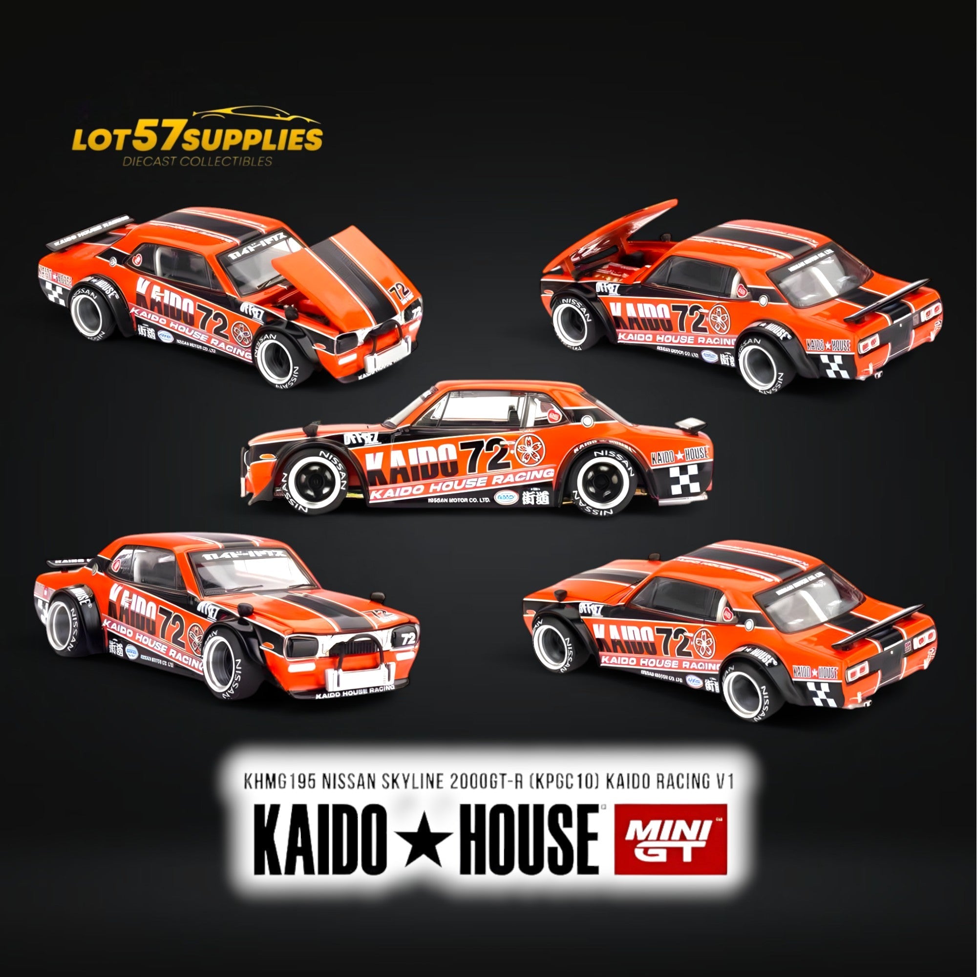Mini GT x KAIDO Nissan Skyline 2000GT-R (KPGC10) Kaido Racing V1 1:64