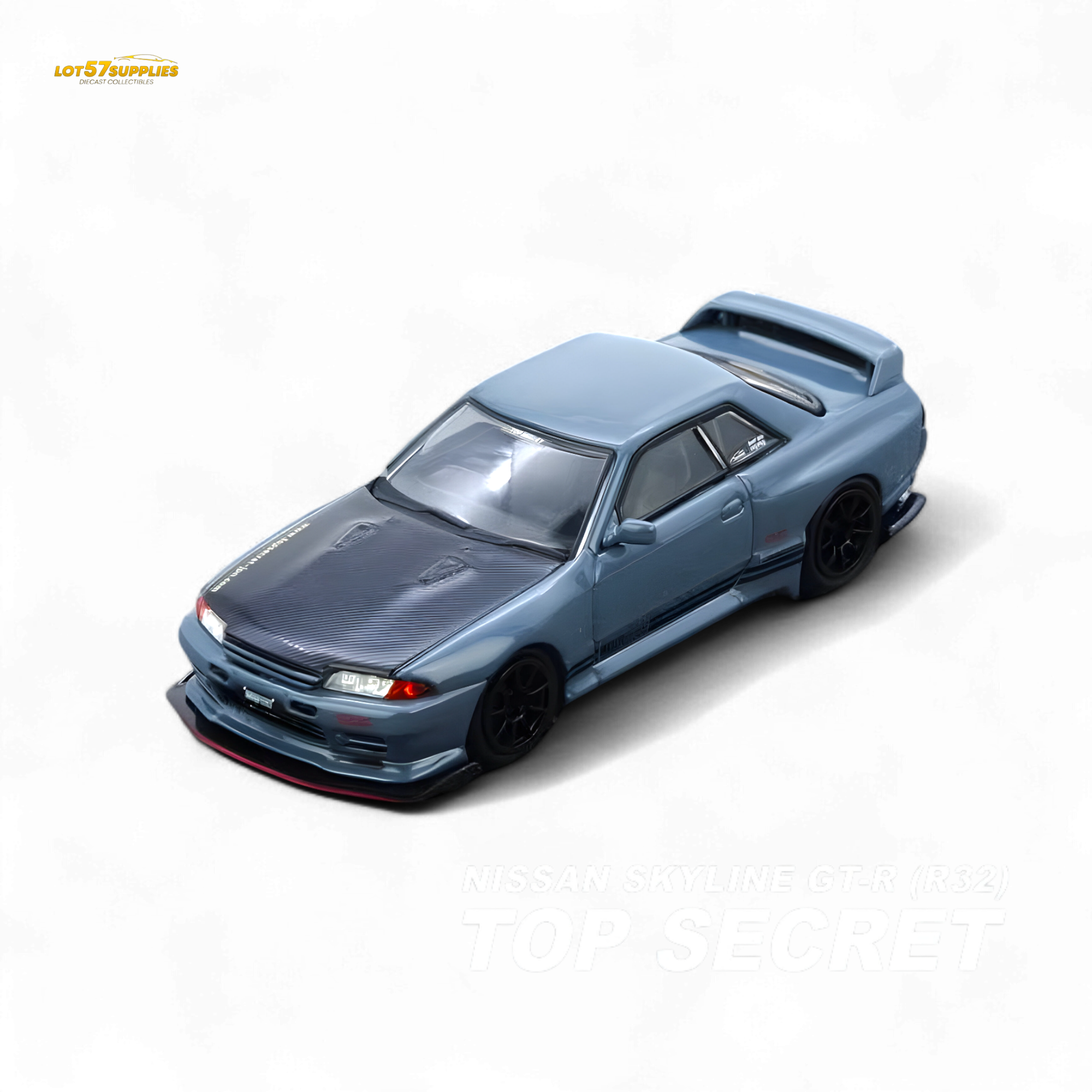 INNO64 TOP SECRET R32 GT-R Stealth Grey 1:64