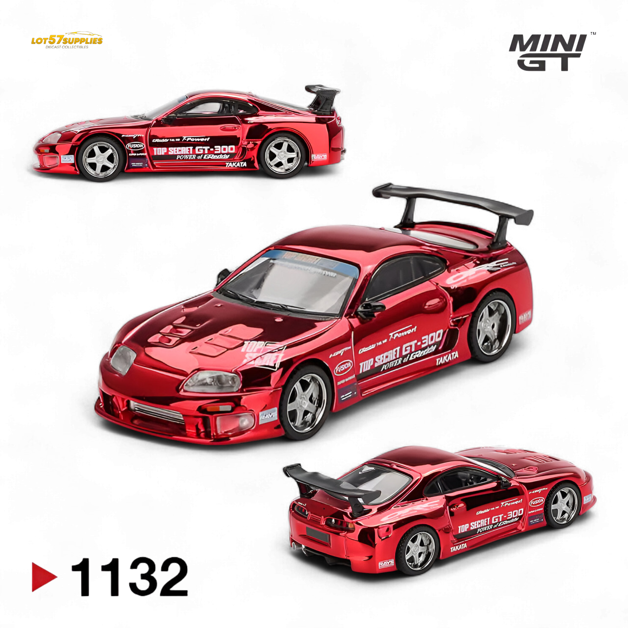 Mini GT Toyota Supra A80 Top Secret GT-300 1:64