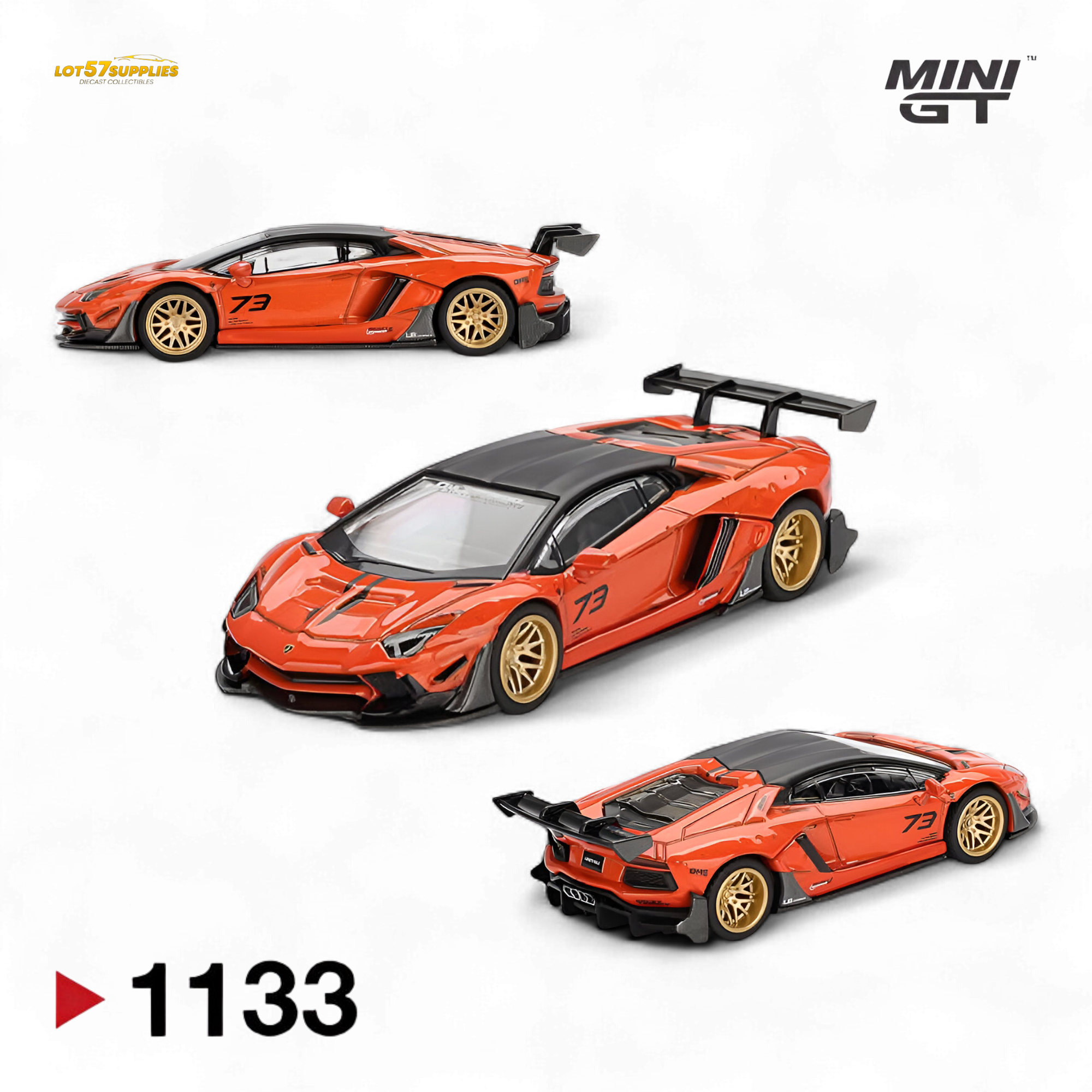 (Pre-Order) Mini GT Lamborghini Aventador Orange 1:64