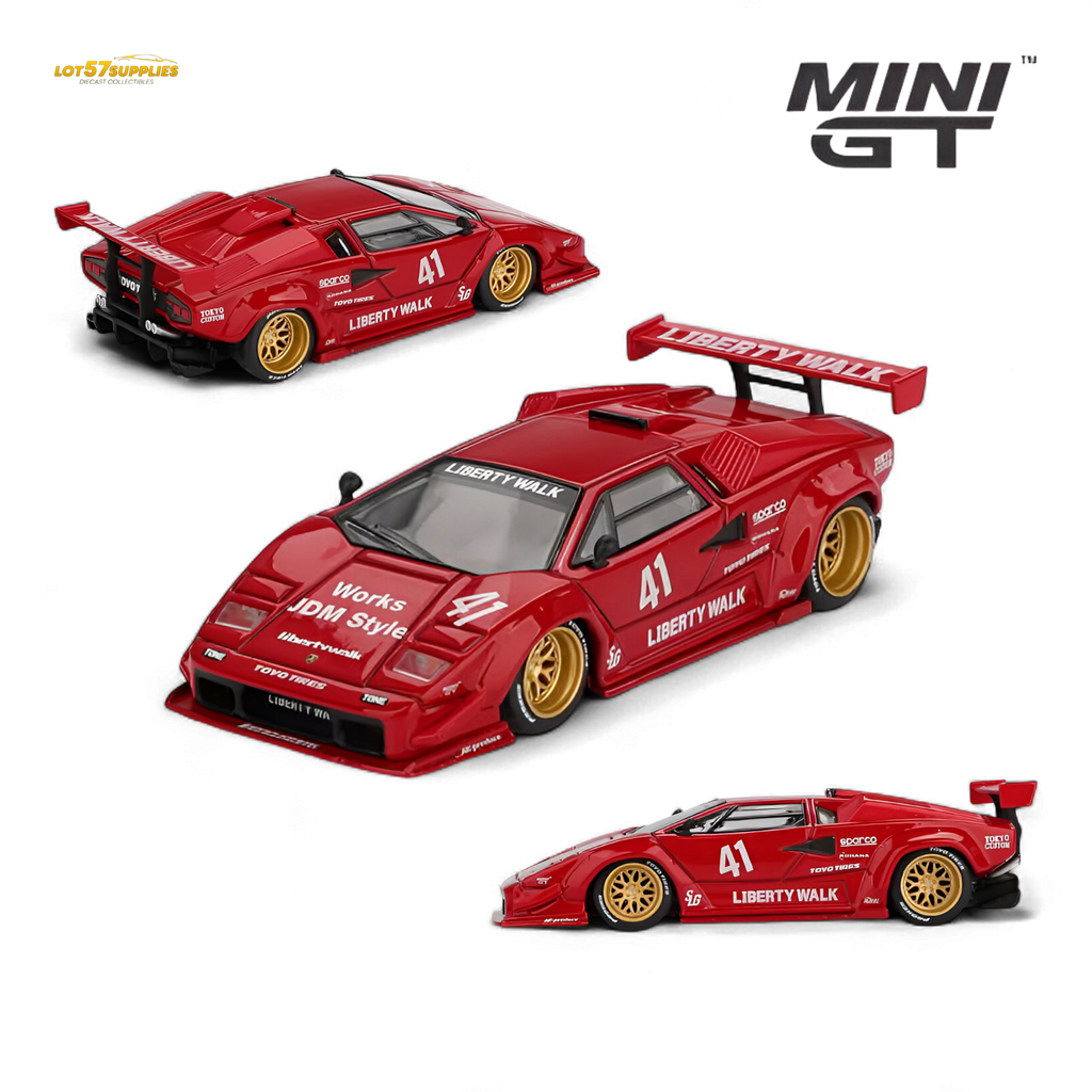 Mini GT Lamborghini Countach LB-WORKS Red 1:64