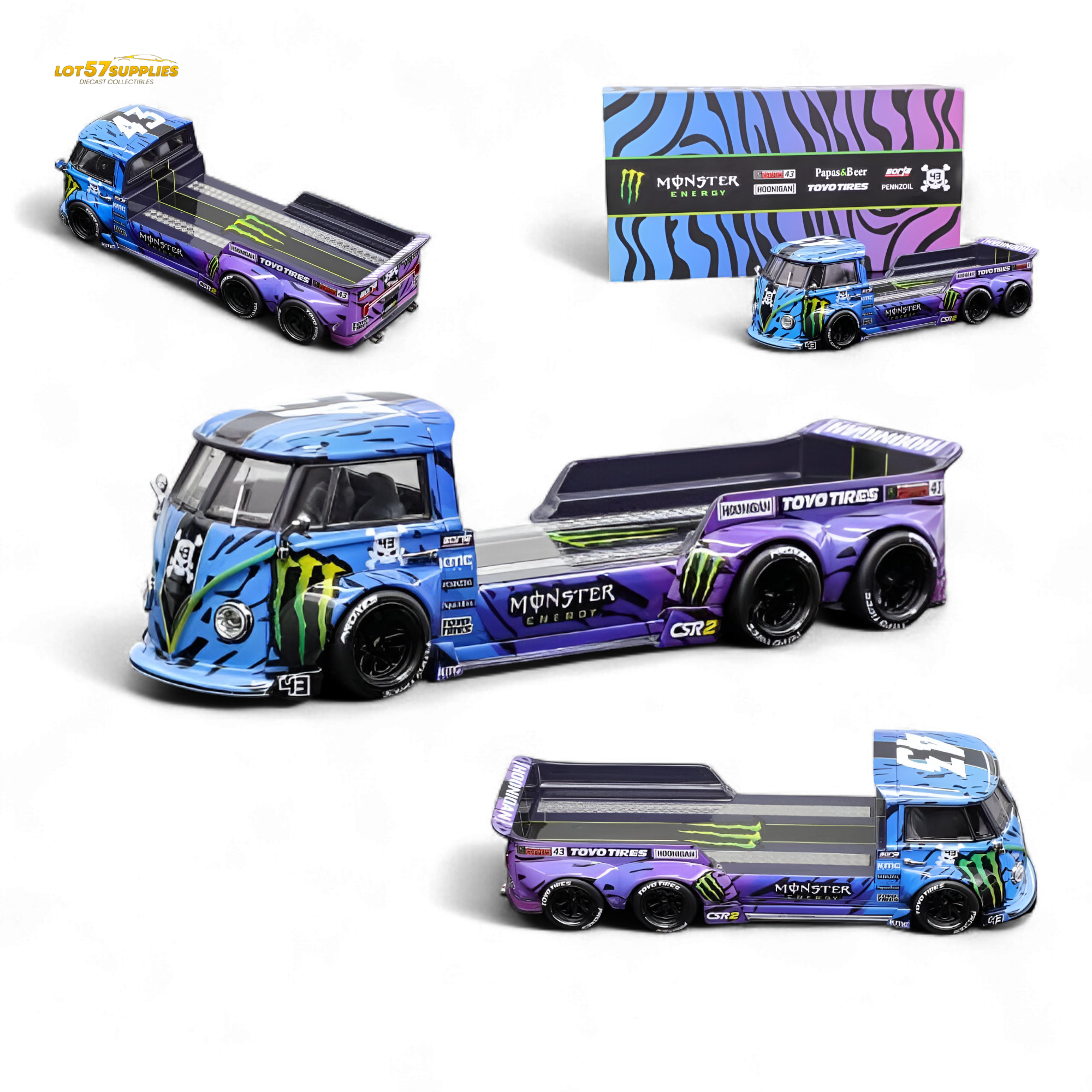 Liberty64 VW Trailer - Monster Livery 1:64